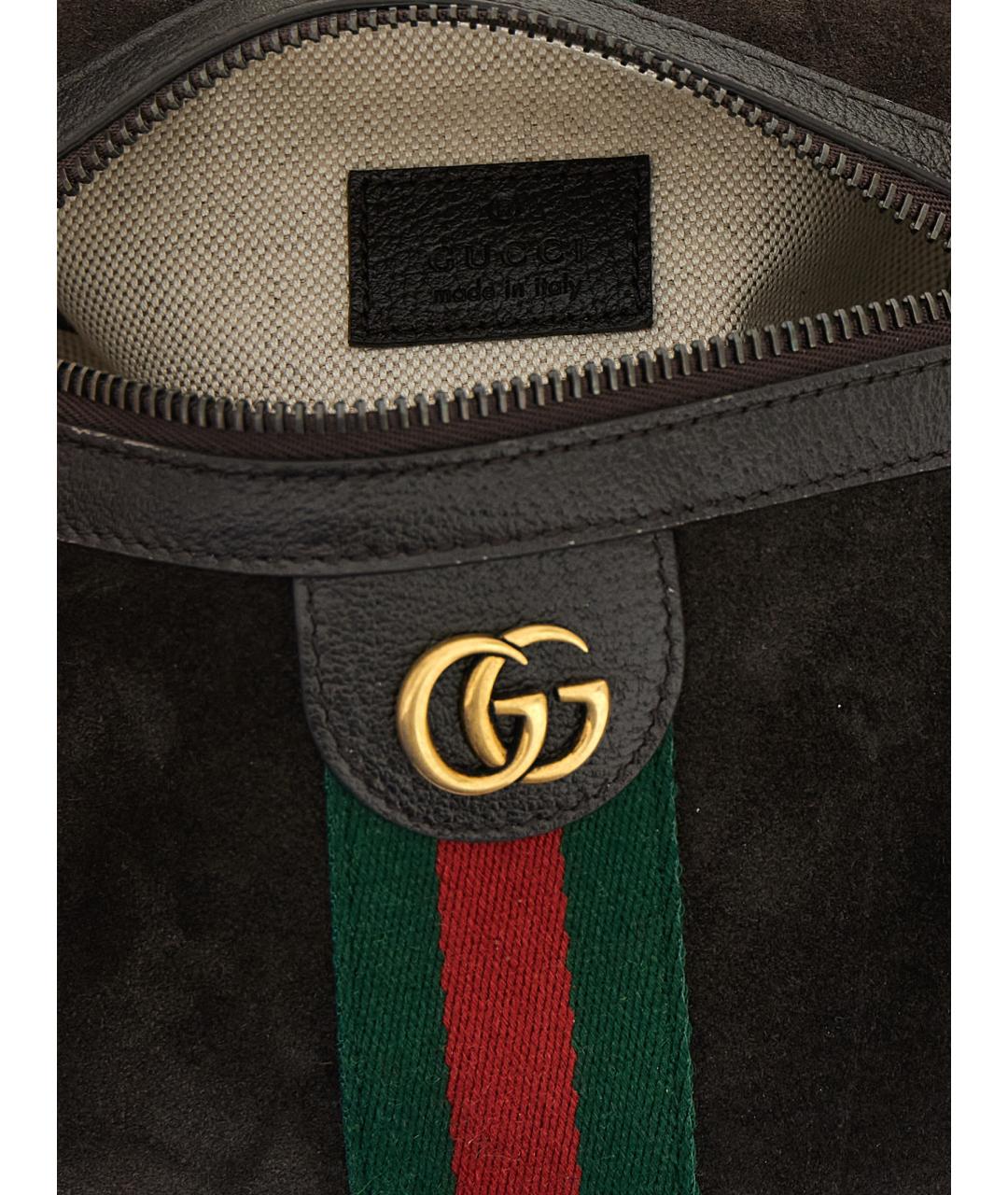 GUCCI Коричневая замшевая сумка на плечо, фото 4