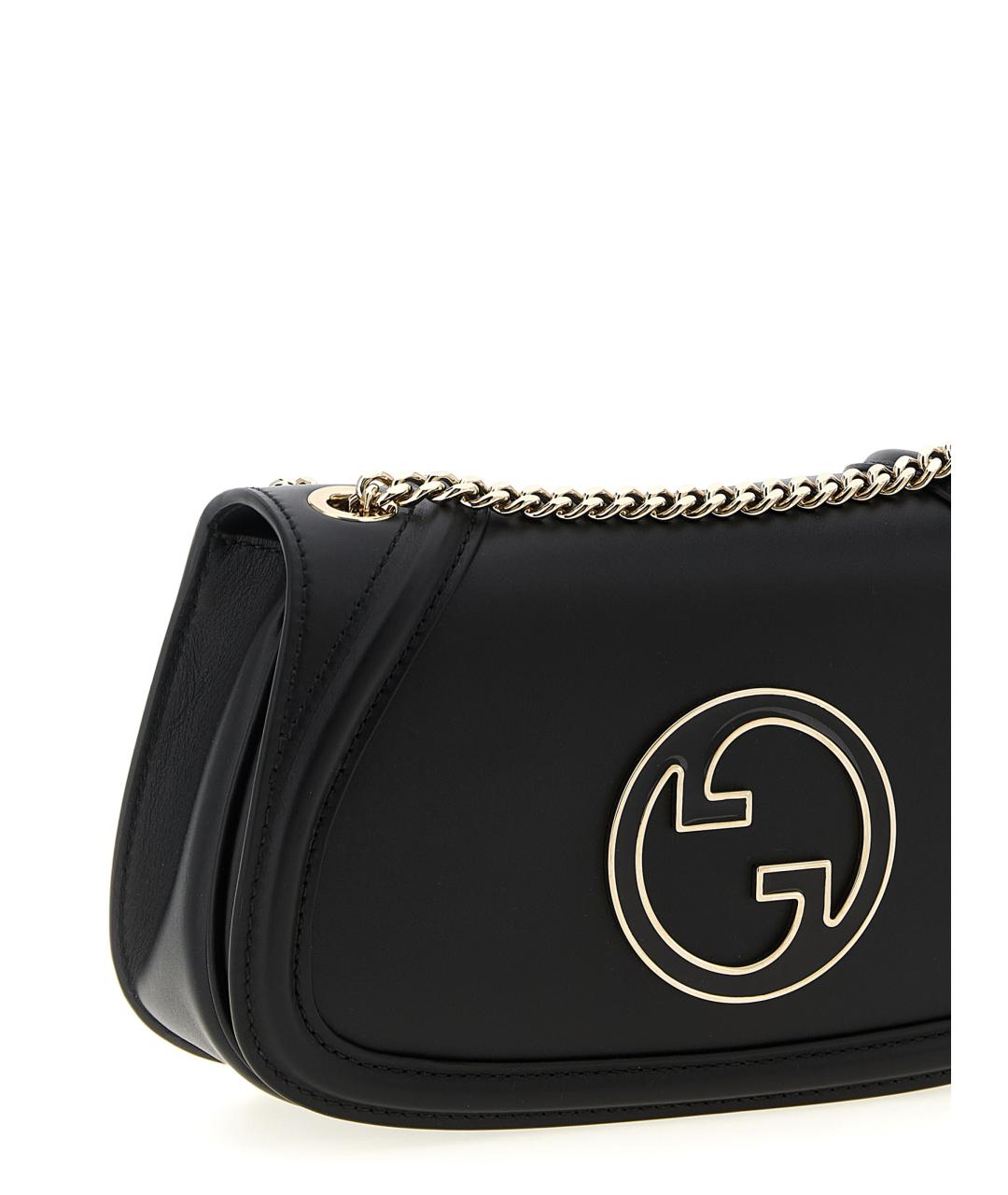 GUCCI Черная кожаная сумка через плечо, фото 3