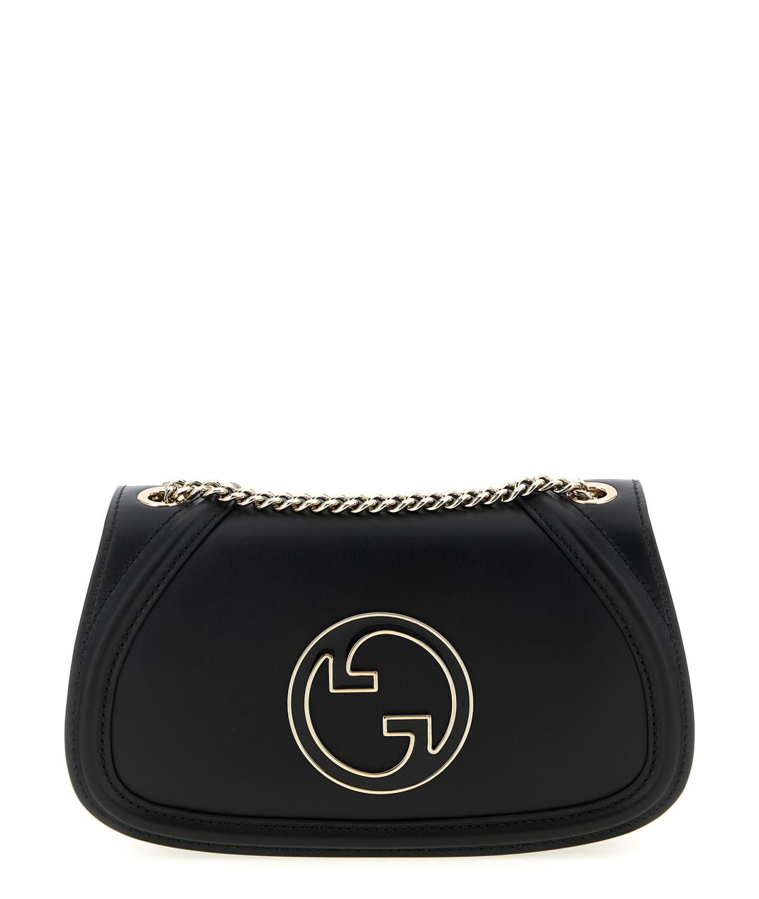 GUCCI Черная кожаная сумка через плечо, фото 1
