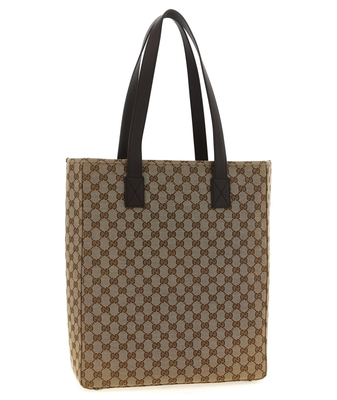 GUCCI Бежевая тканевая сумка тоут, фото 2