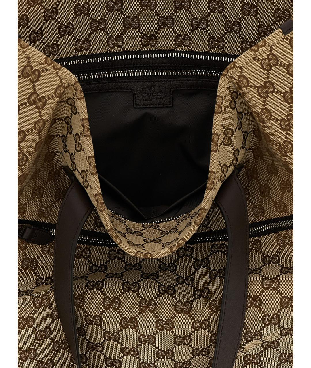GUCCI Бежевая тканевая сумка тоут, фото 4