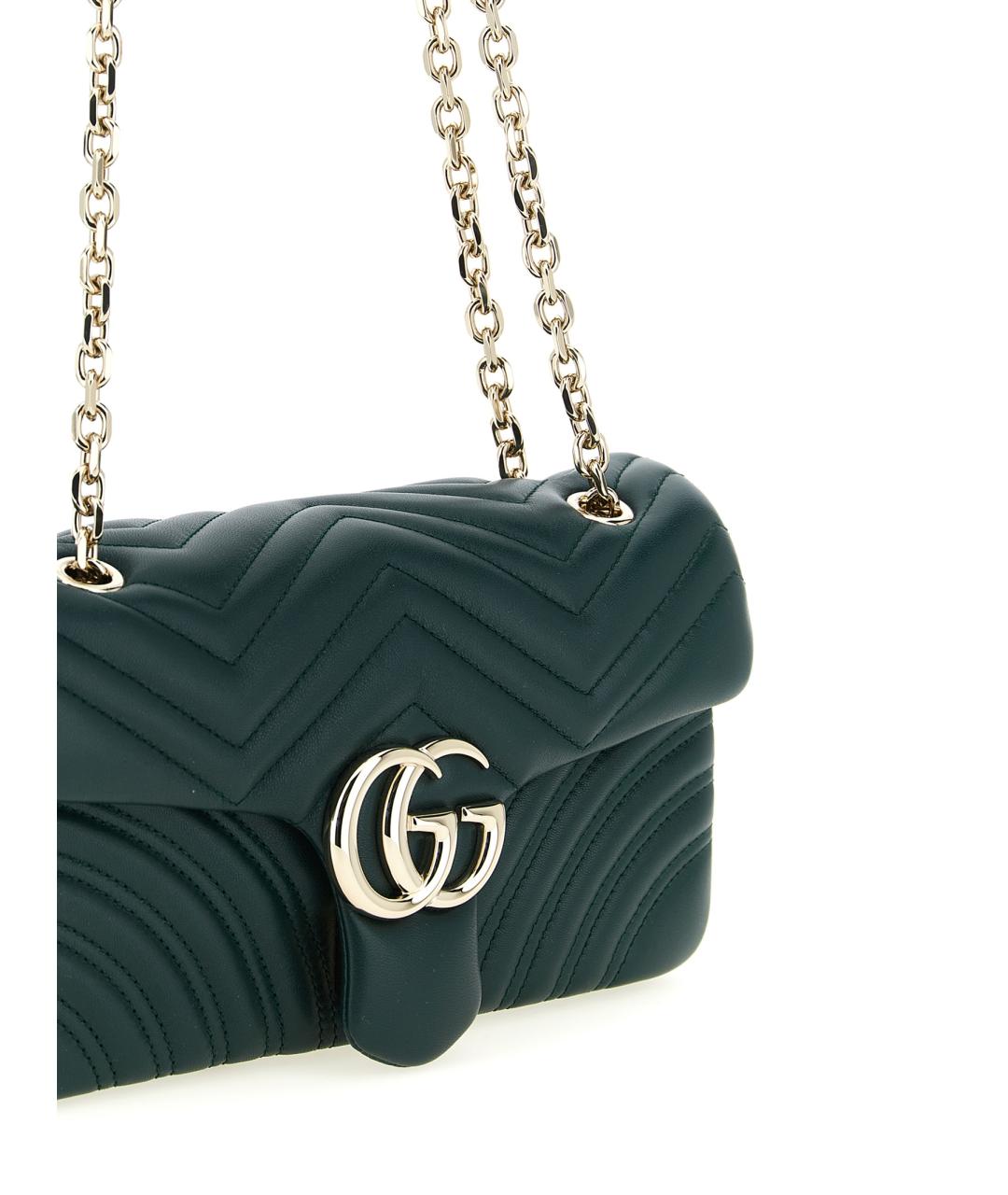 GUCCI Зеленая кожаная сумка через плечо, фото 4