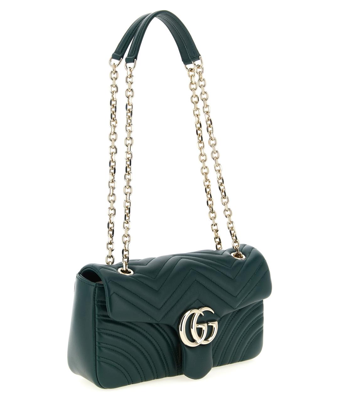 GUCCI Зеленая кожаная сумка через плечо, фото 3