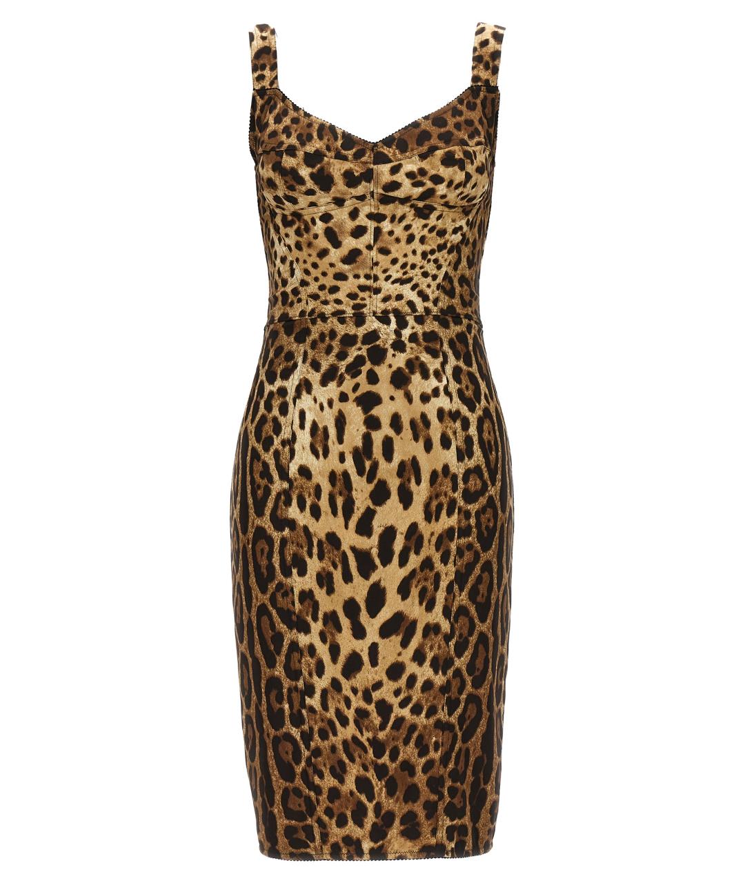 DOLCE&GABBANA Мульти шелковое коктейльное платье, фото 1