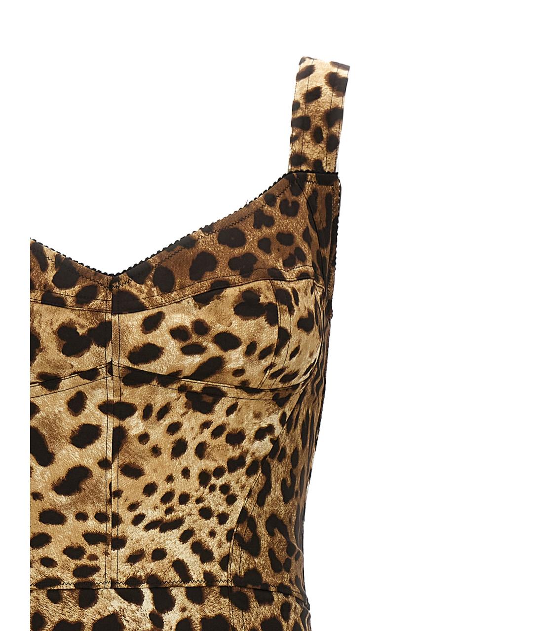 DOLCE&GABBANA Мульти шелковое коктейльное платье, фото 3