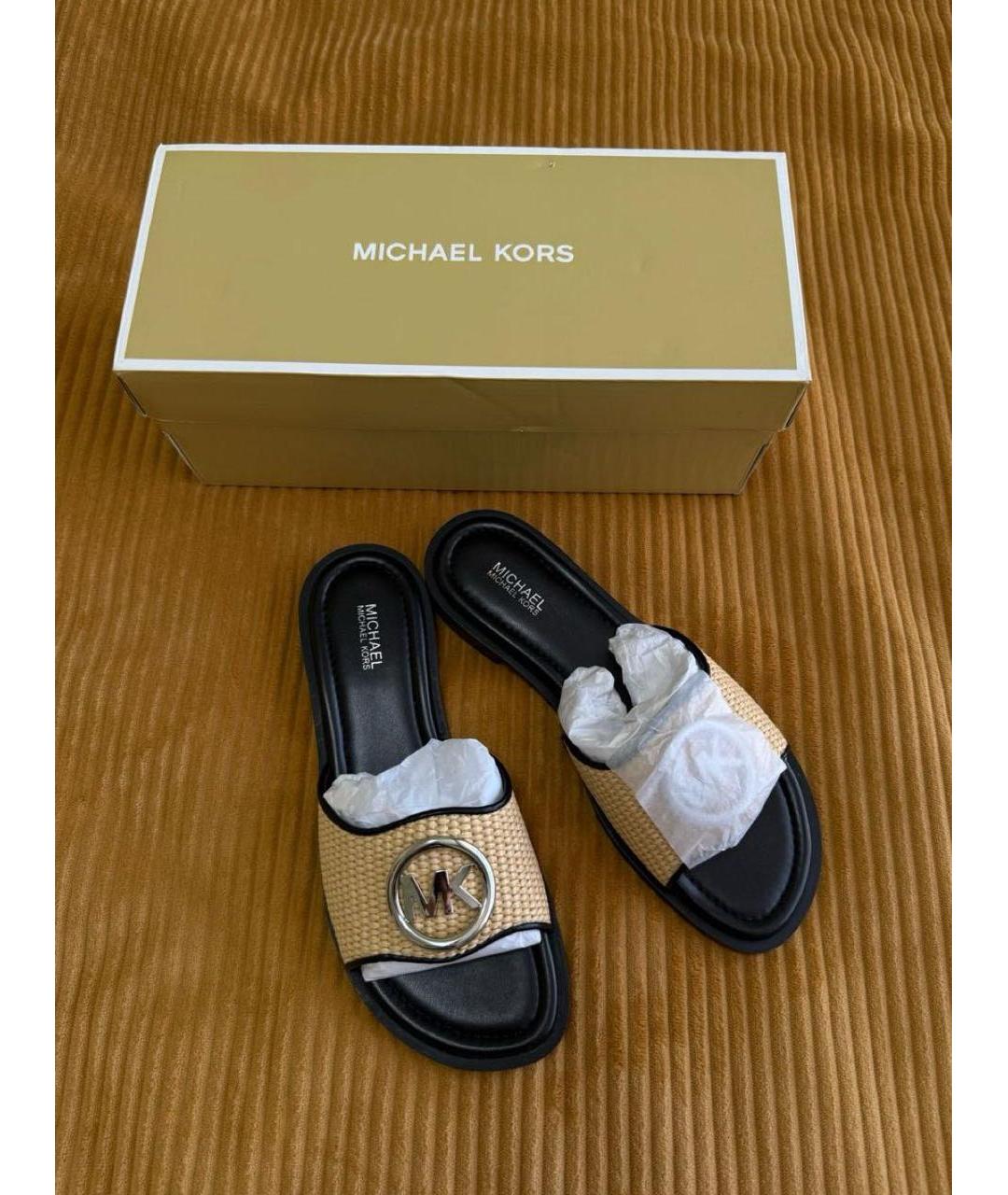 MICHAEL KORS Черные шлепанцы, фото 4