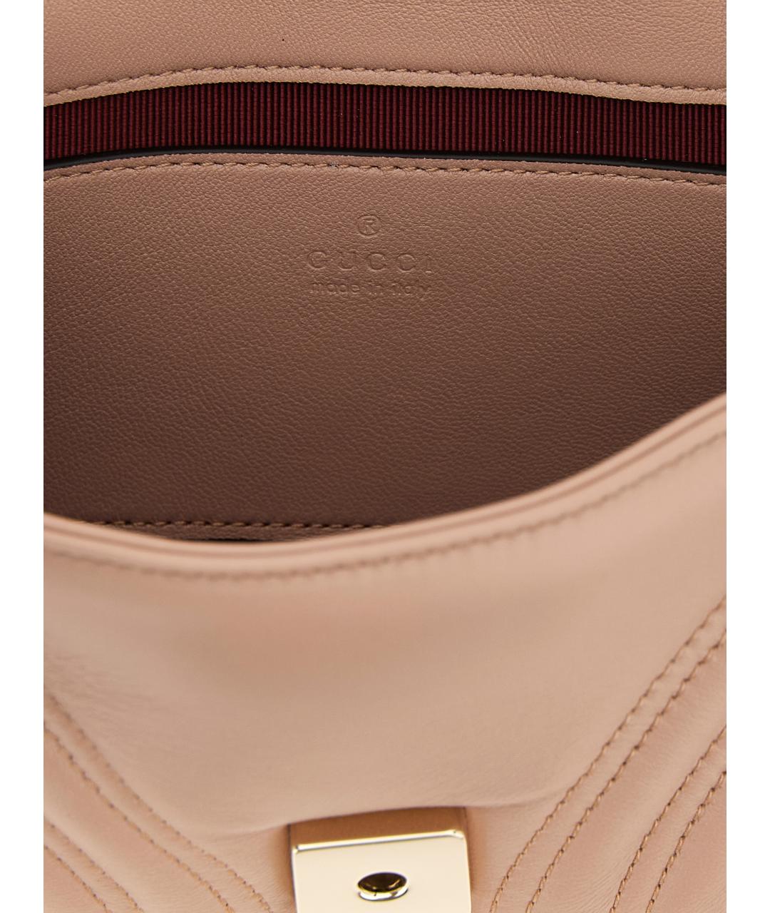 GUCCI Розовая кожаная сумка через плечо, фото 4