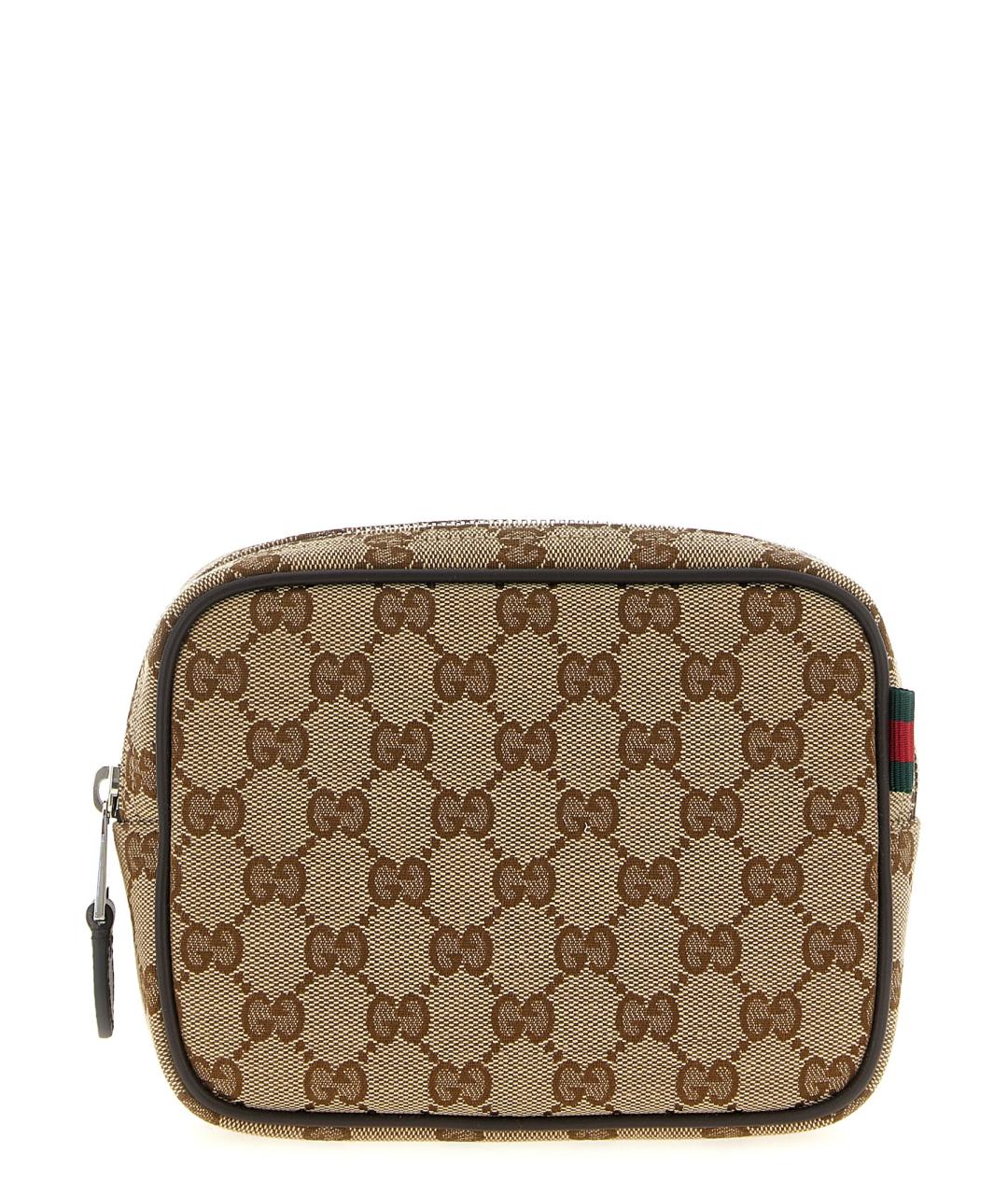 GUCCI Бежевая тканевая сумка на плечо, фото 1