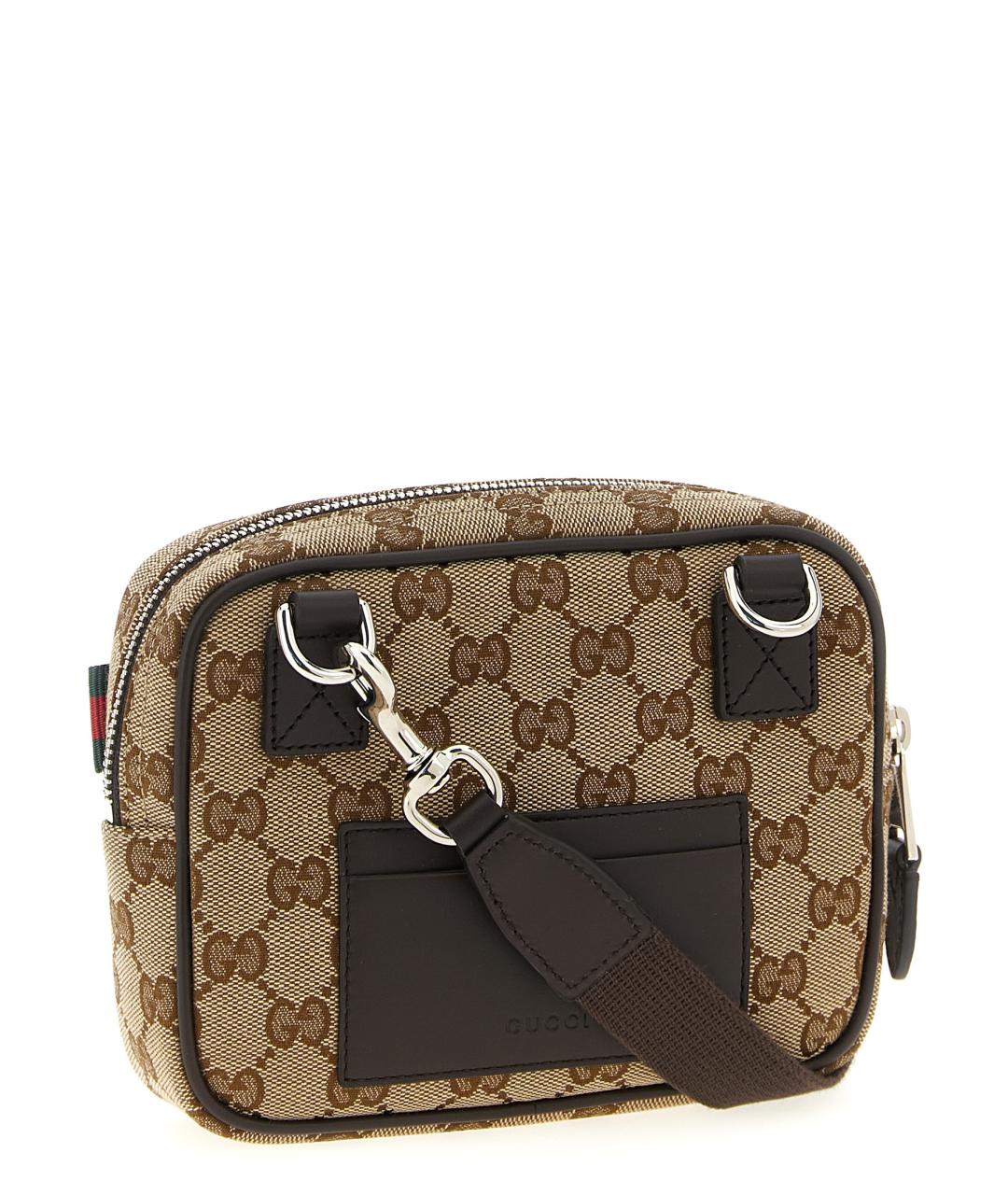 GUCCI Бежевая тканевая сумка на плечо, фото 2