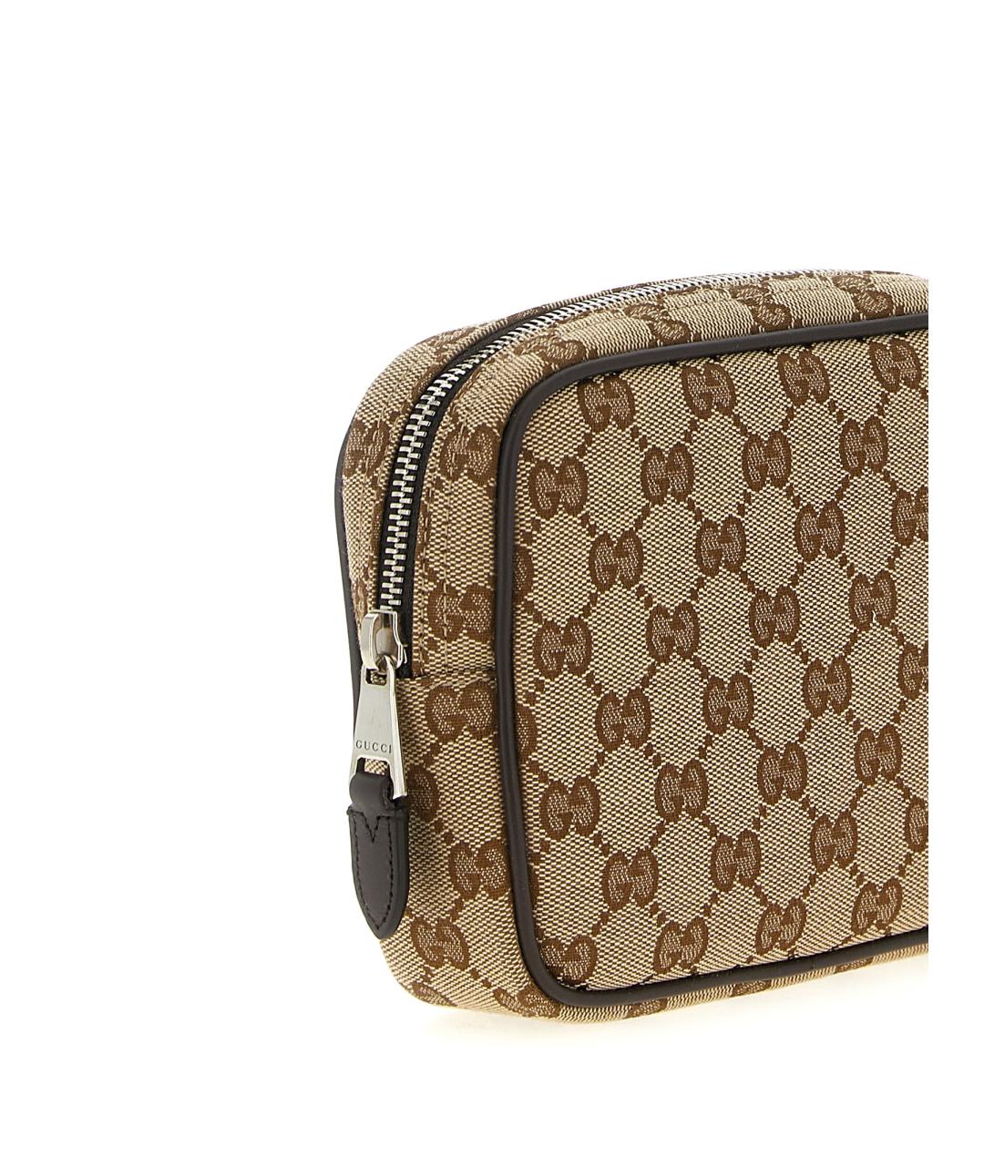 GUCCI Бежевая тканевая сумка на плечо, фото 3
