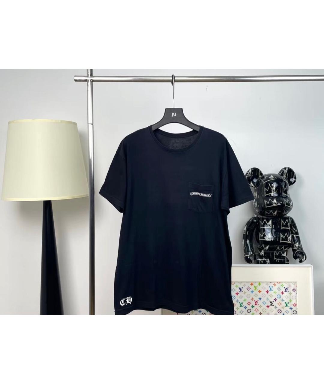 CHROME HEARTS Черная хлопковая футболка, фото 3