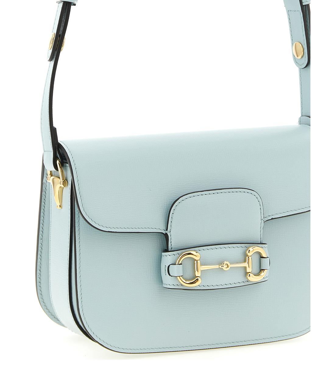 GUCCI Голубая кожаная сумка через плечо, фото 3
