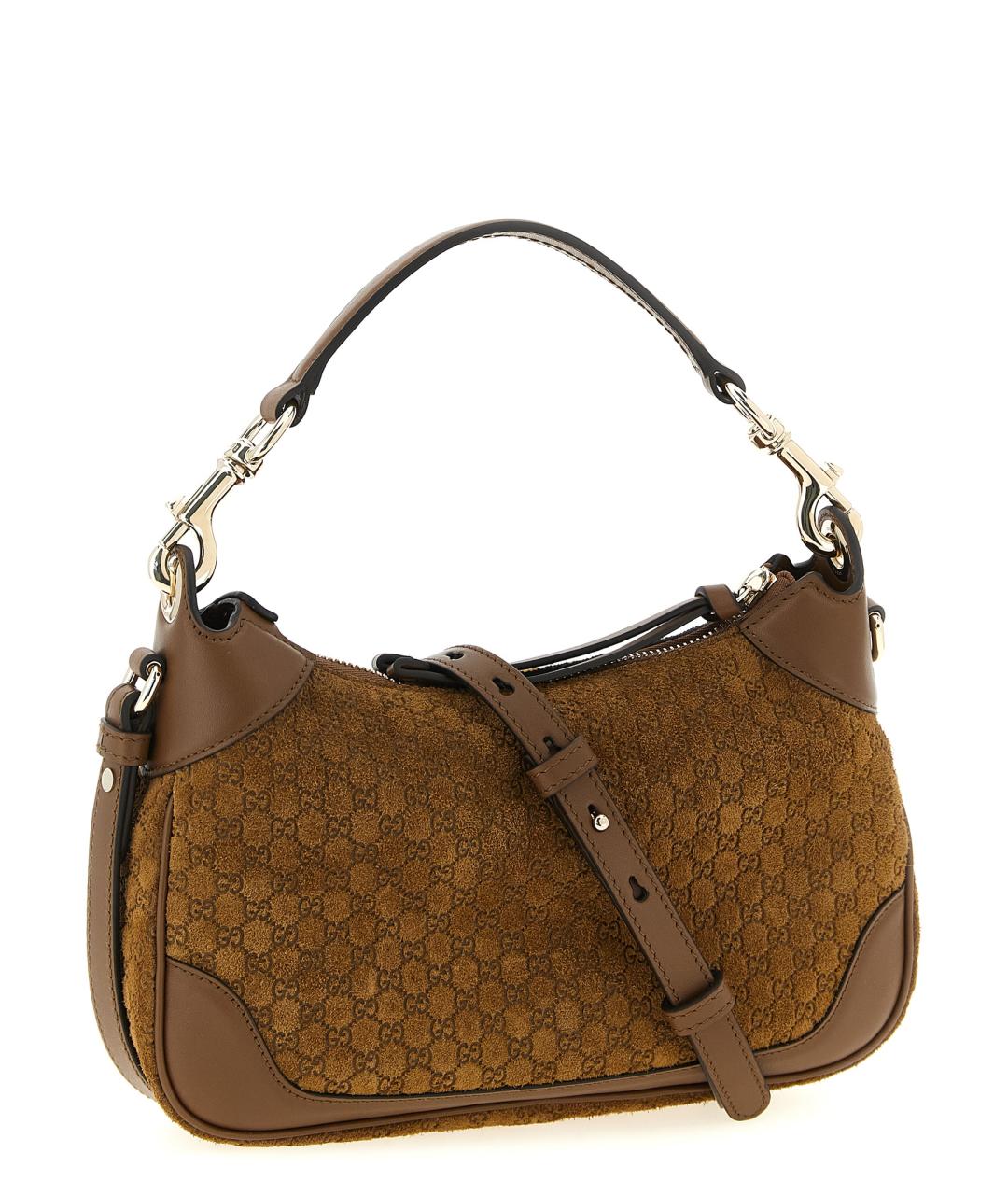 GUCCI Коричневая замшевая сумка через плечо, фото 2