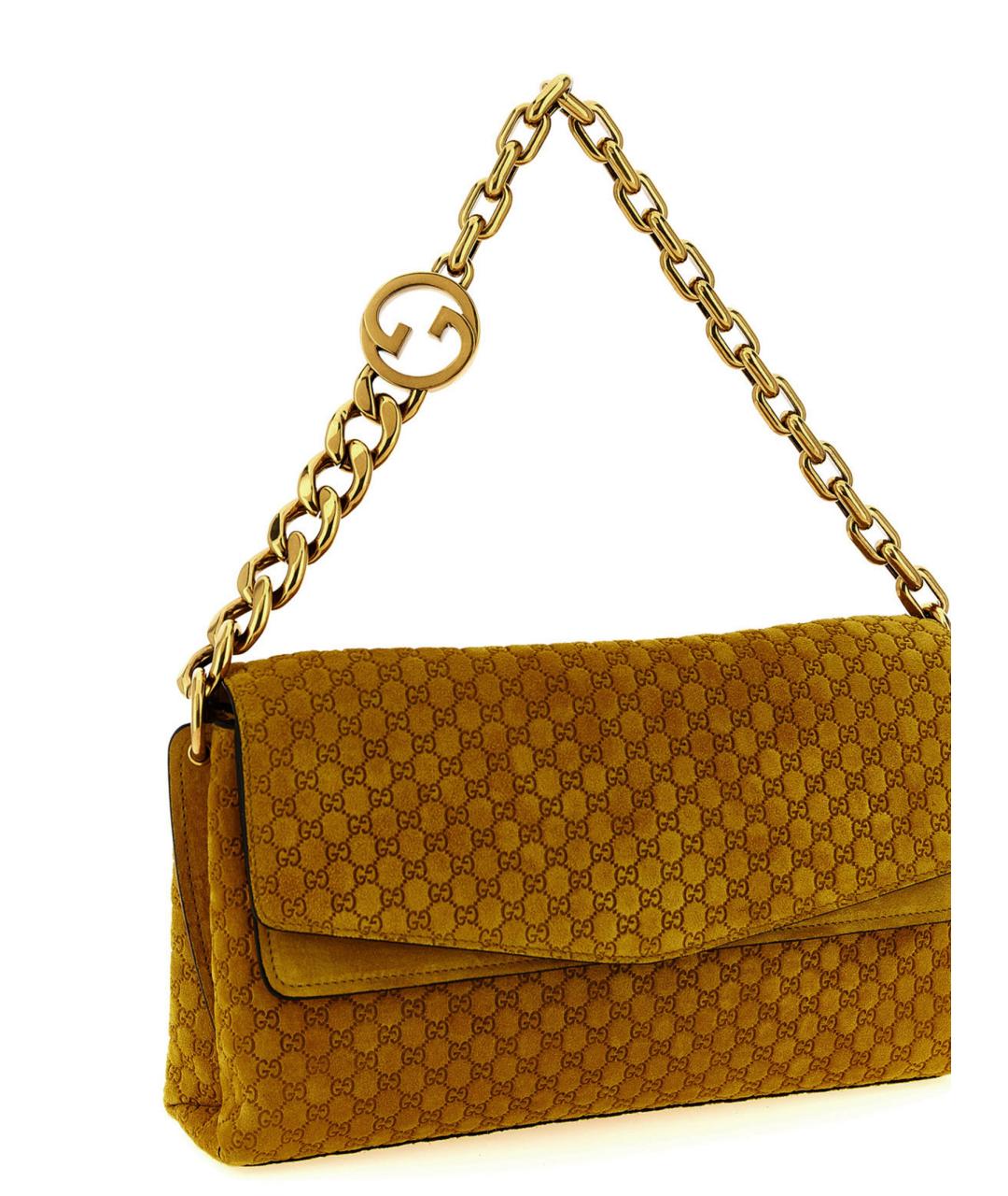 GUCCI Бежевая замшевая сумка через плечо, фото 4