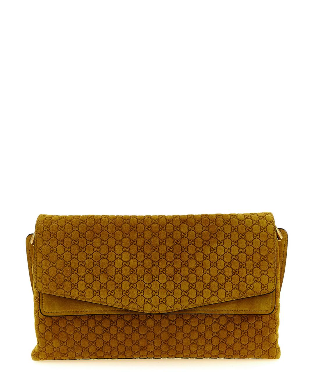 GUCCI Бежевая замшевая сумка через плечо, фото 1