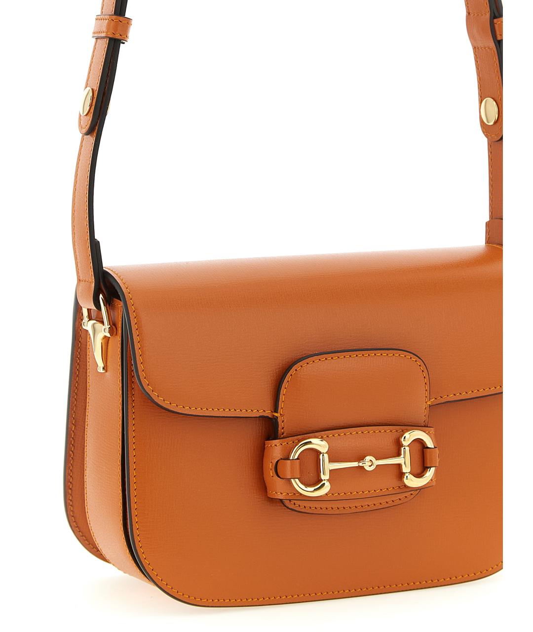 GUCCI Оранжевая кожаная сумка через плечо, фото 3