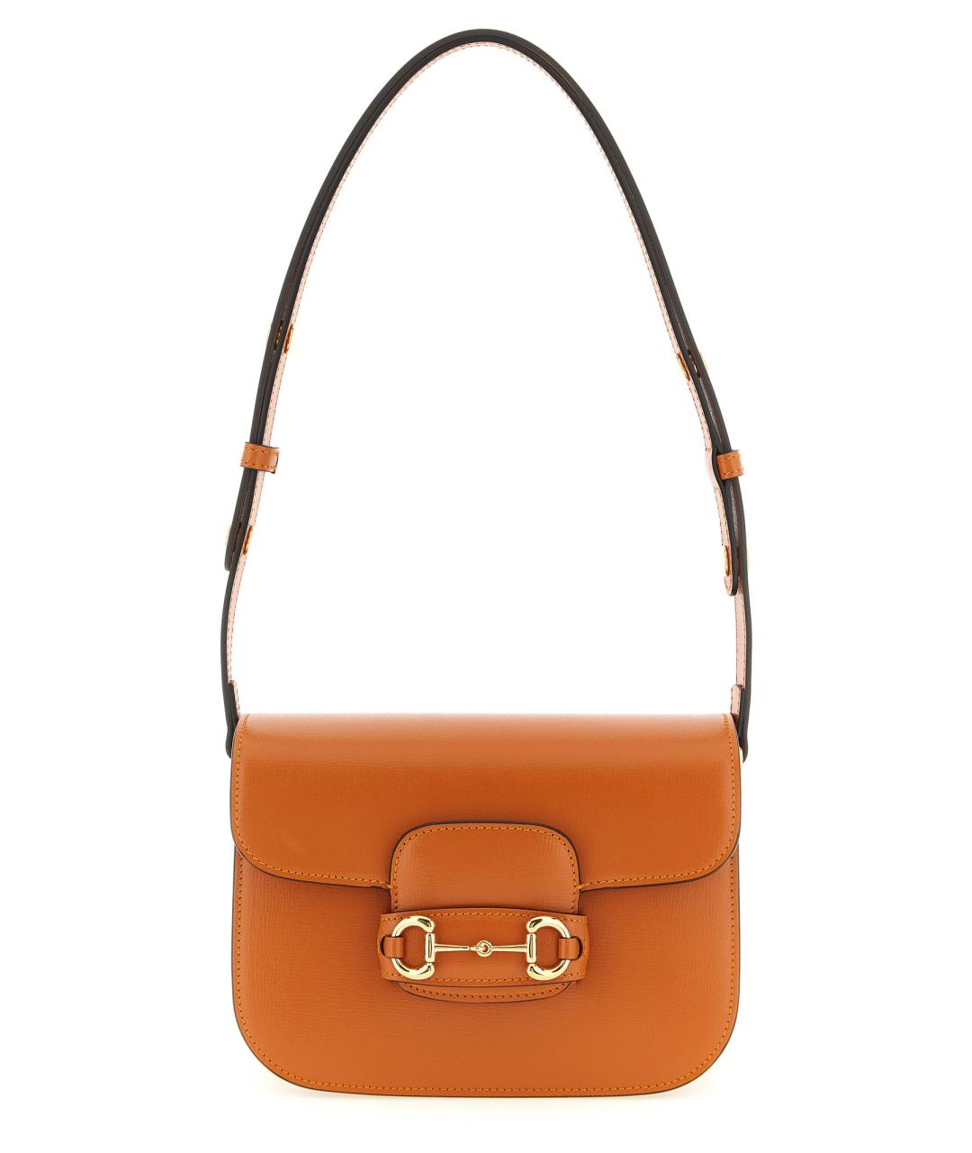 GUCCI Оранжевая кожаная сумка через плечо, фото 1