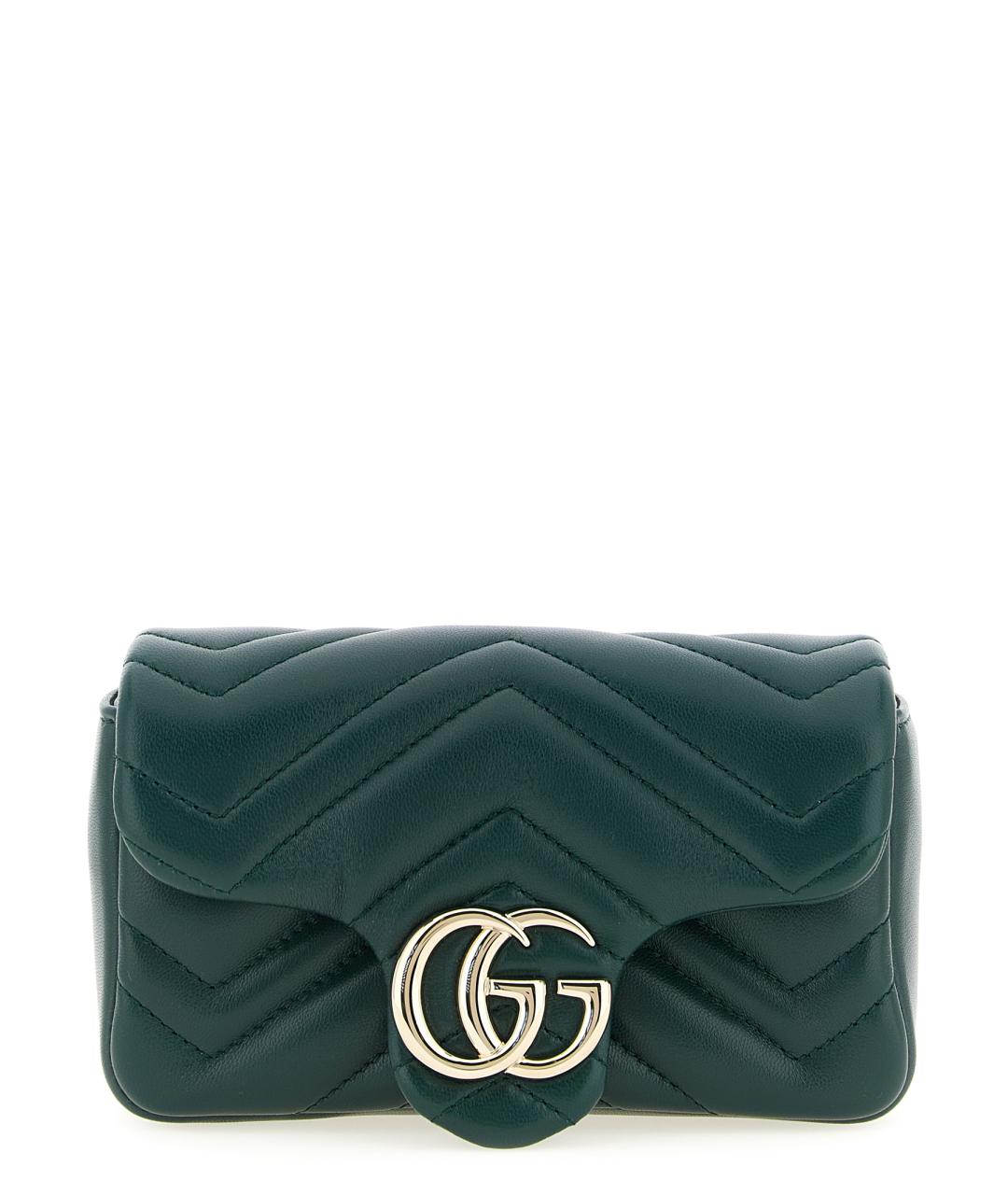 GUCCI Зеленая кожаная сумка через плечо, фото 1