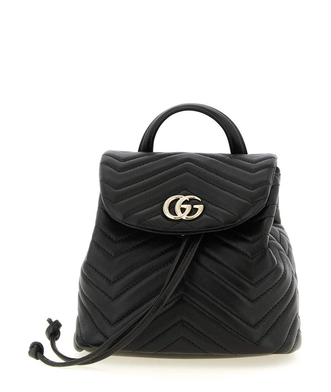 GUCCI Черный кожаный рюкзак, фото 1