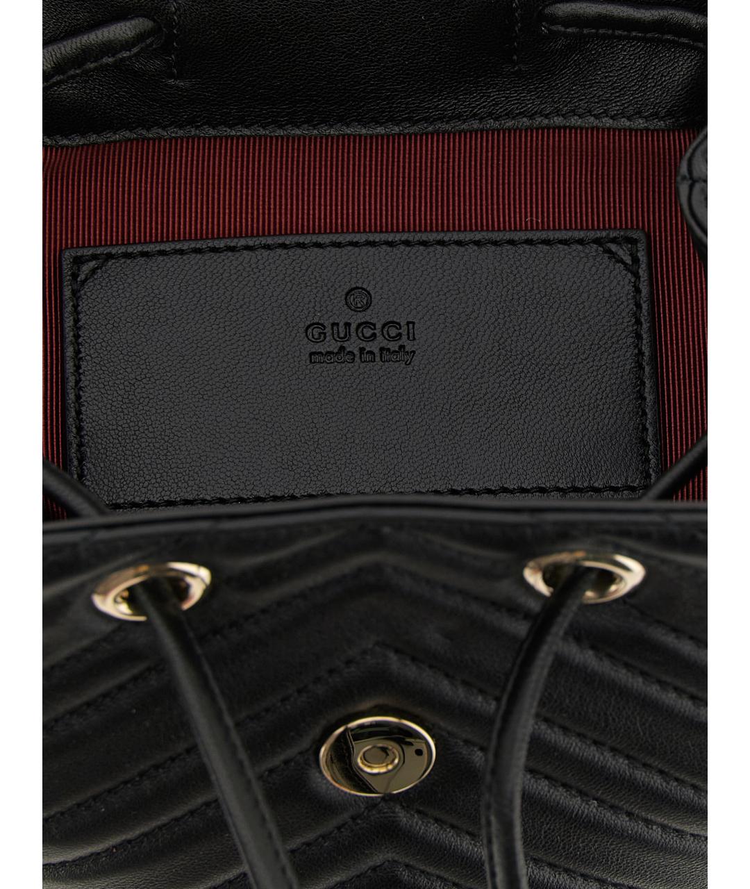 GUCCI Черный кожаный рюкзак, фото 4