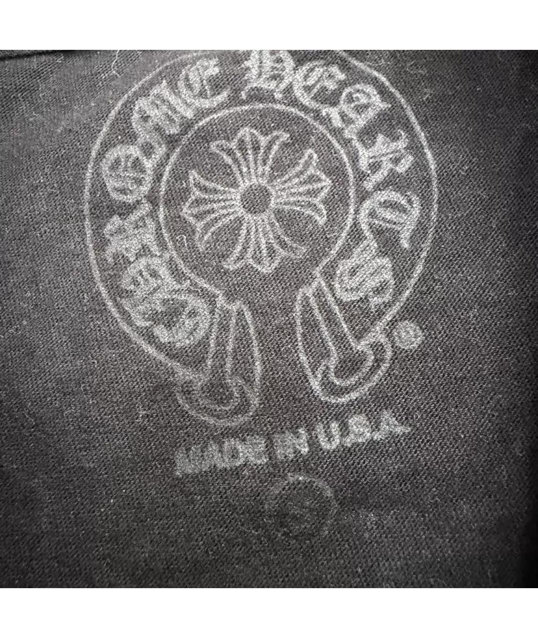 CHROME HEARTS Черная хлопковая футболка, фото 2