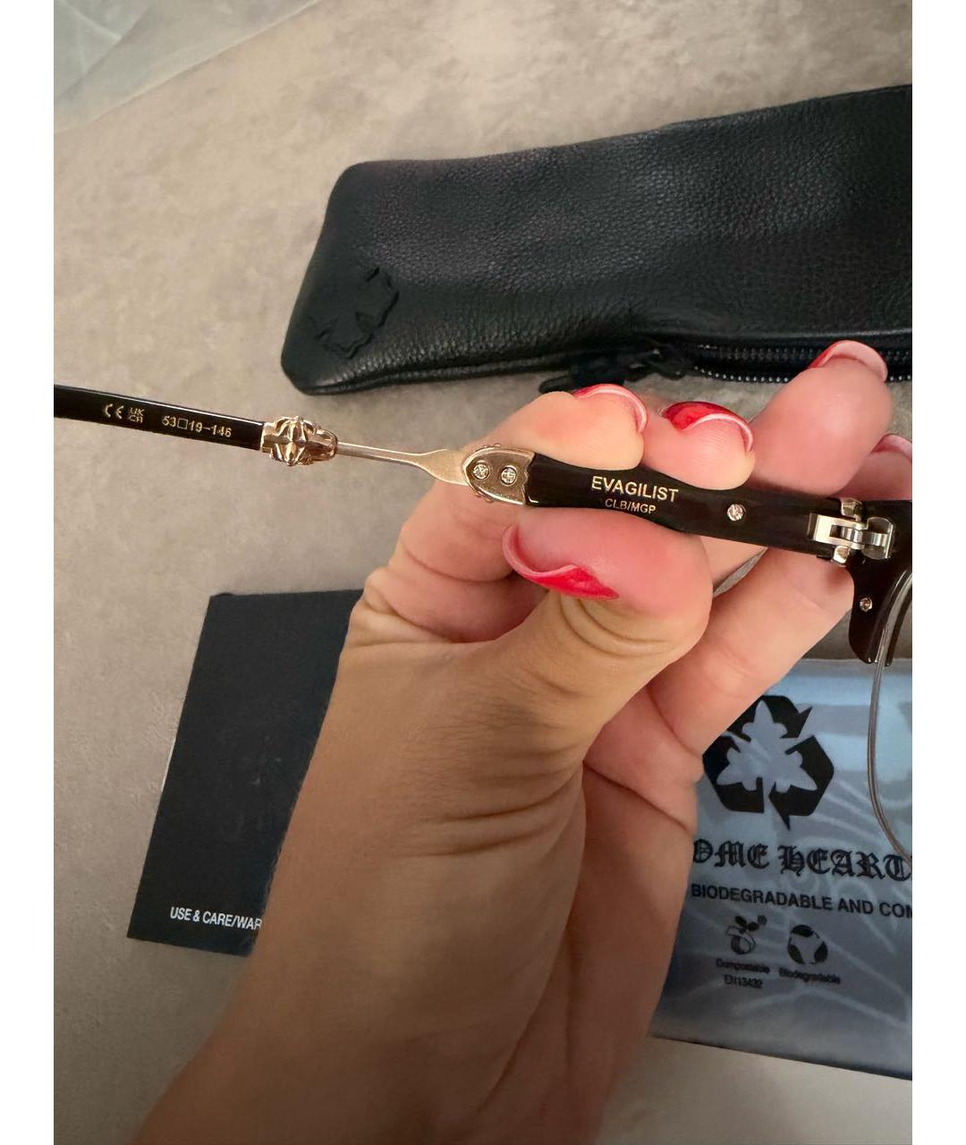 CHROME HEARTS Коричневые металлические солнцезащитные очки, фото 4
