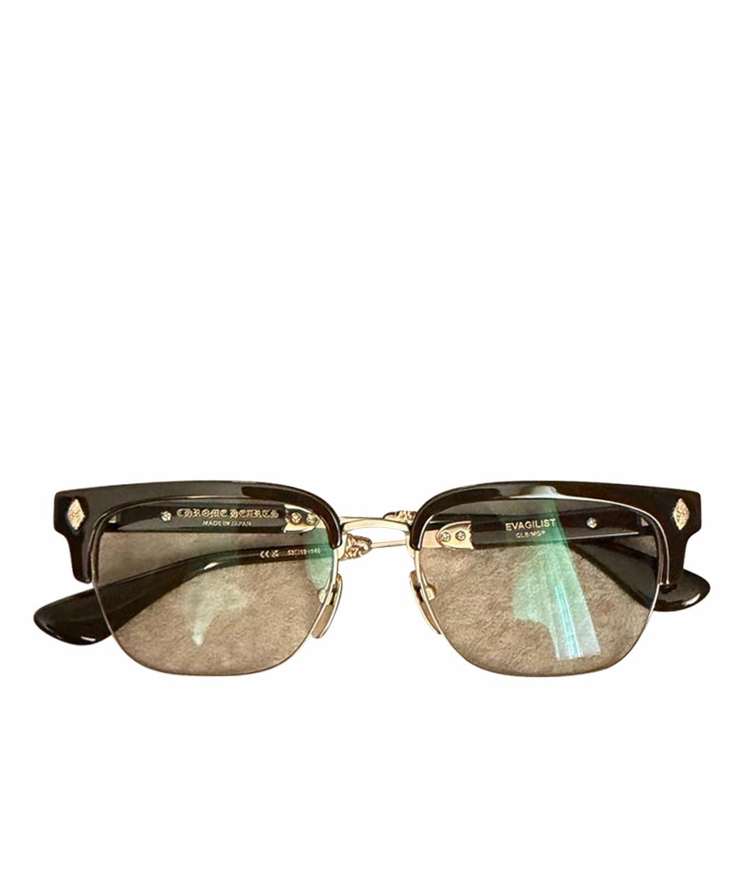 CHROME HEARTS Коричневые металлические солнцезащитные очки, фото 1