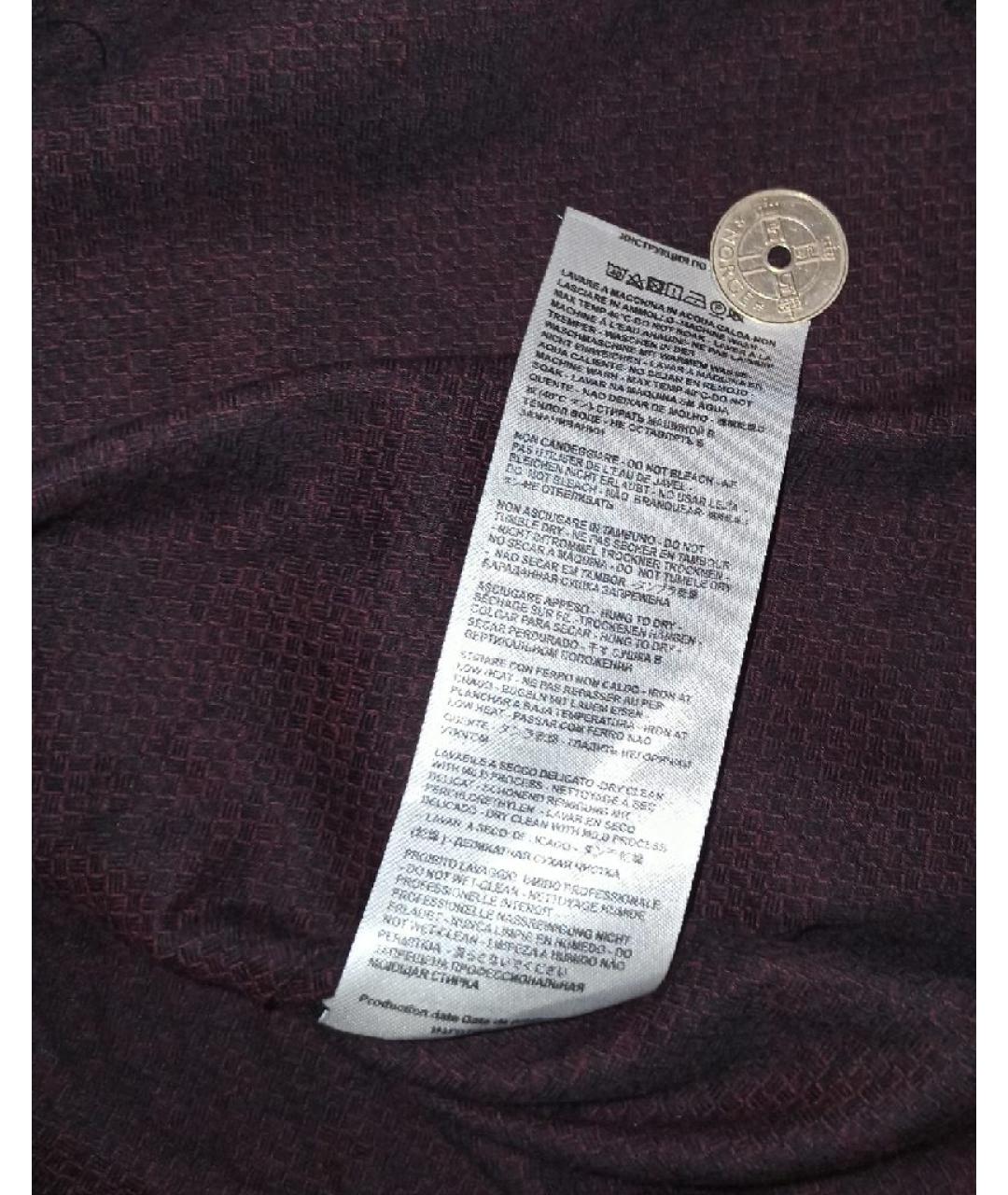 ETRO Бордовая хлопковая кэжуал рубашка, фото 9