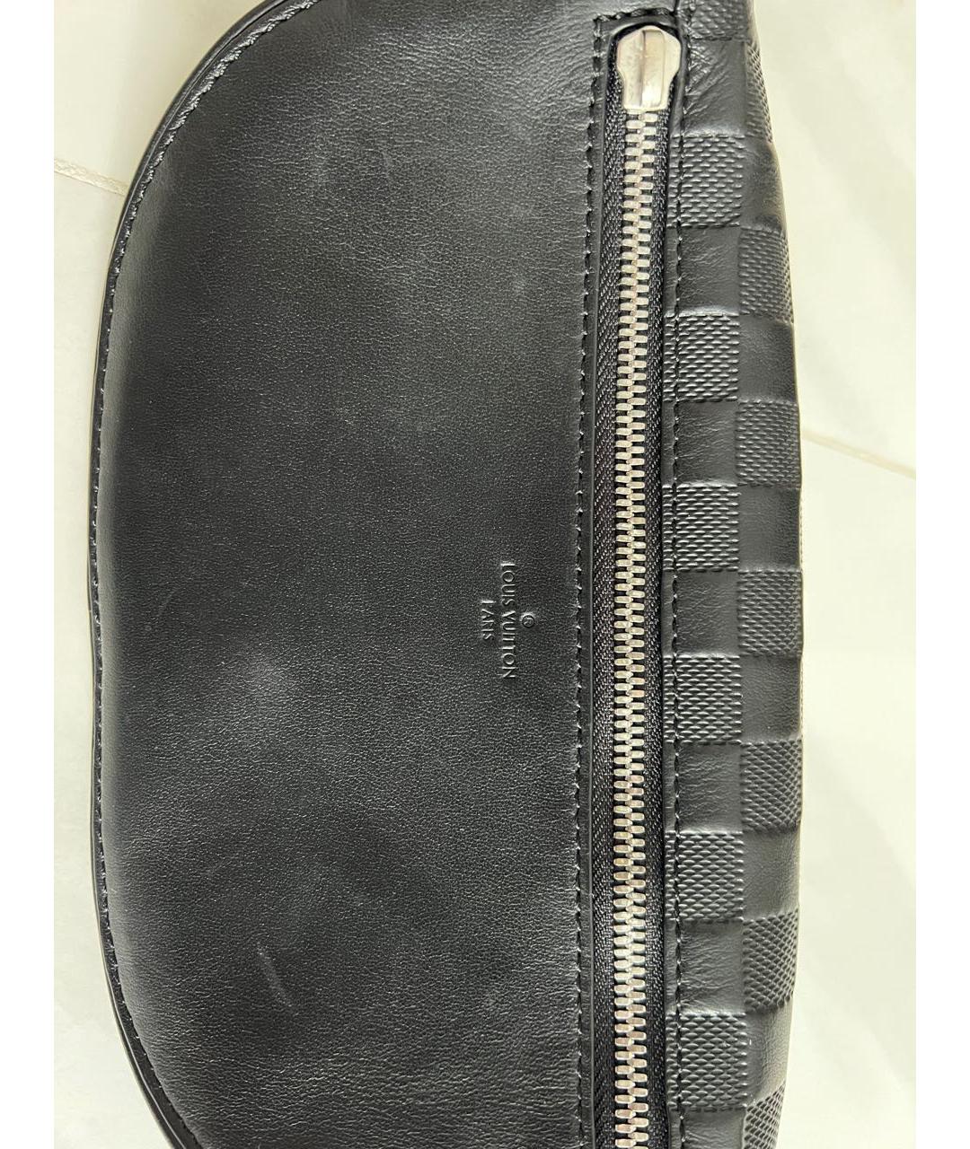 LOUIS VUITTON Черная кожаная сумка на плечо, фото 5