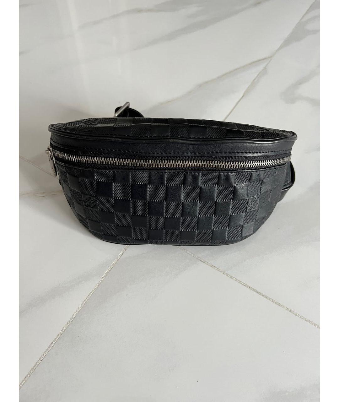 LOUIS VUITTON Черная кожаная сумка на плечо, фото 9