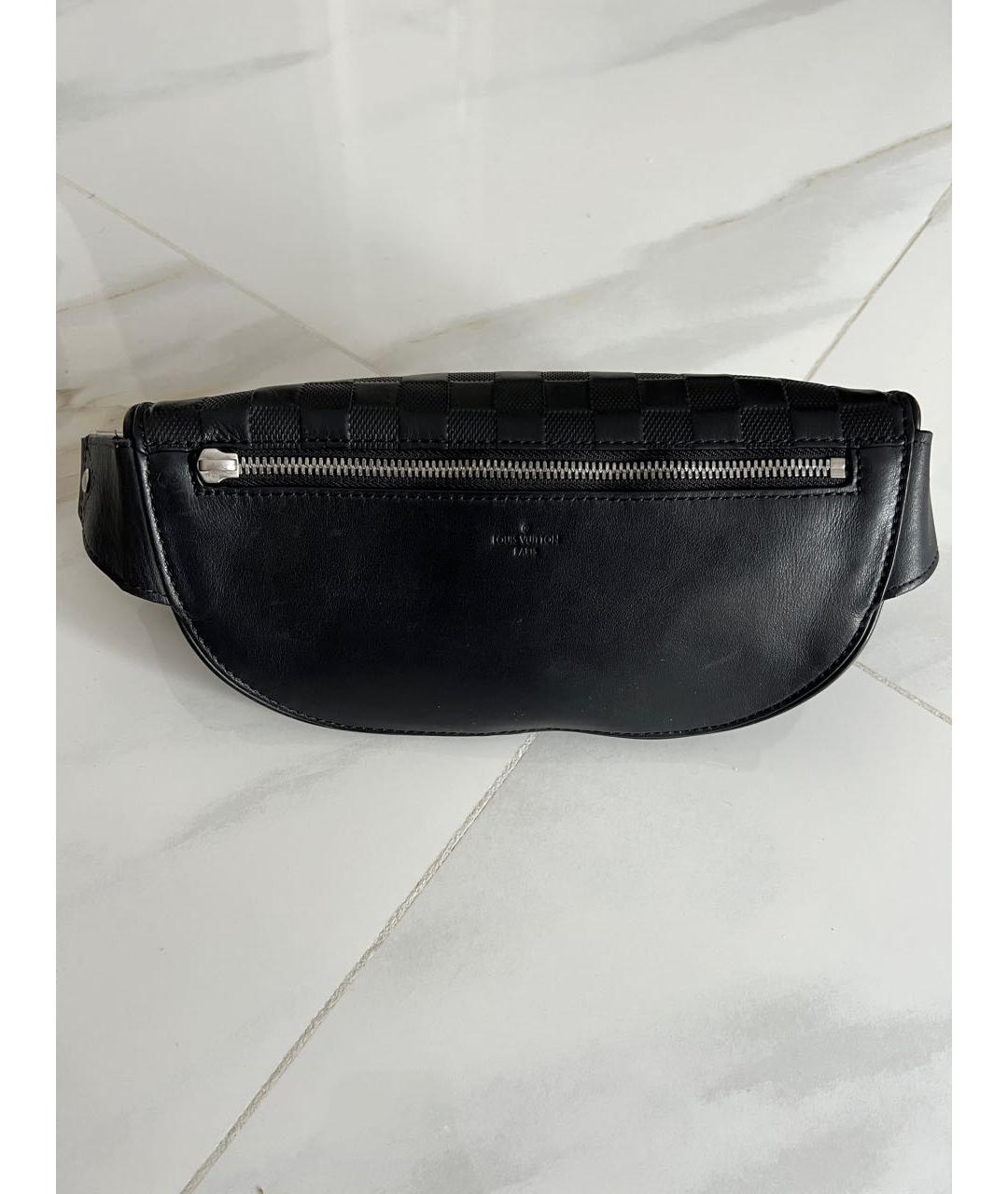LOUIS VUITTON Черная кожаная сумка на плечо, фото 3