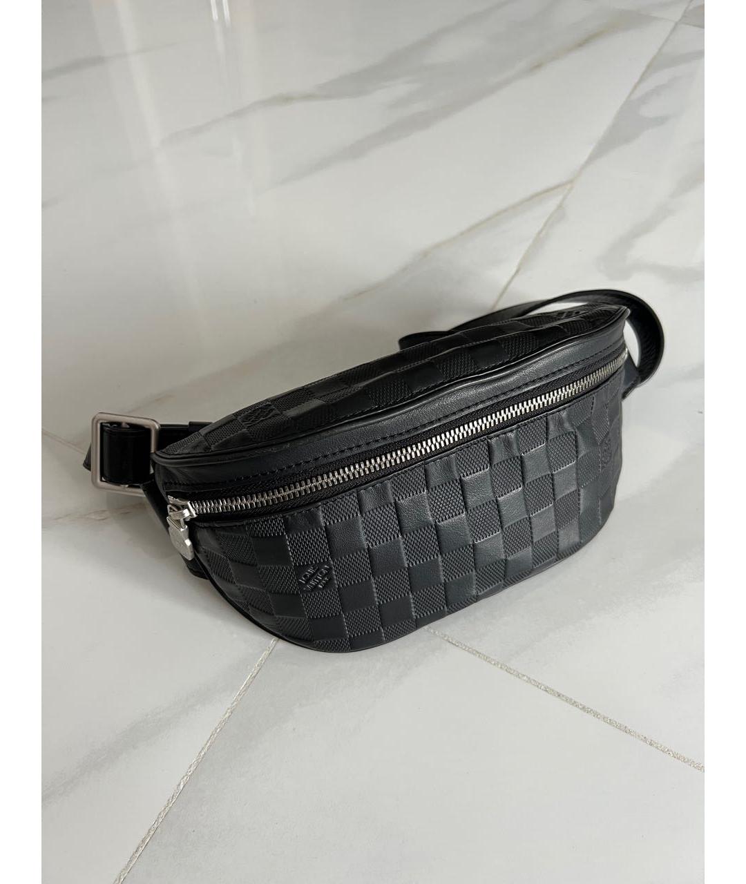 LOUIS VUITTON Черная кожаная сумка на плечо, фото 2