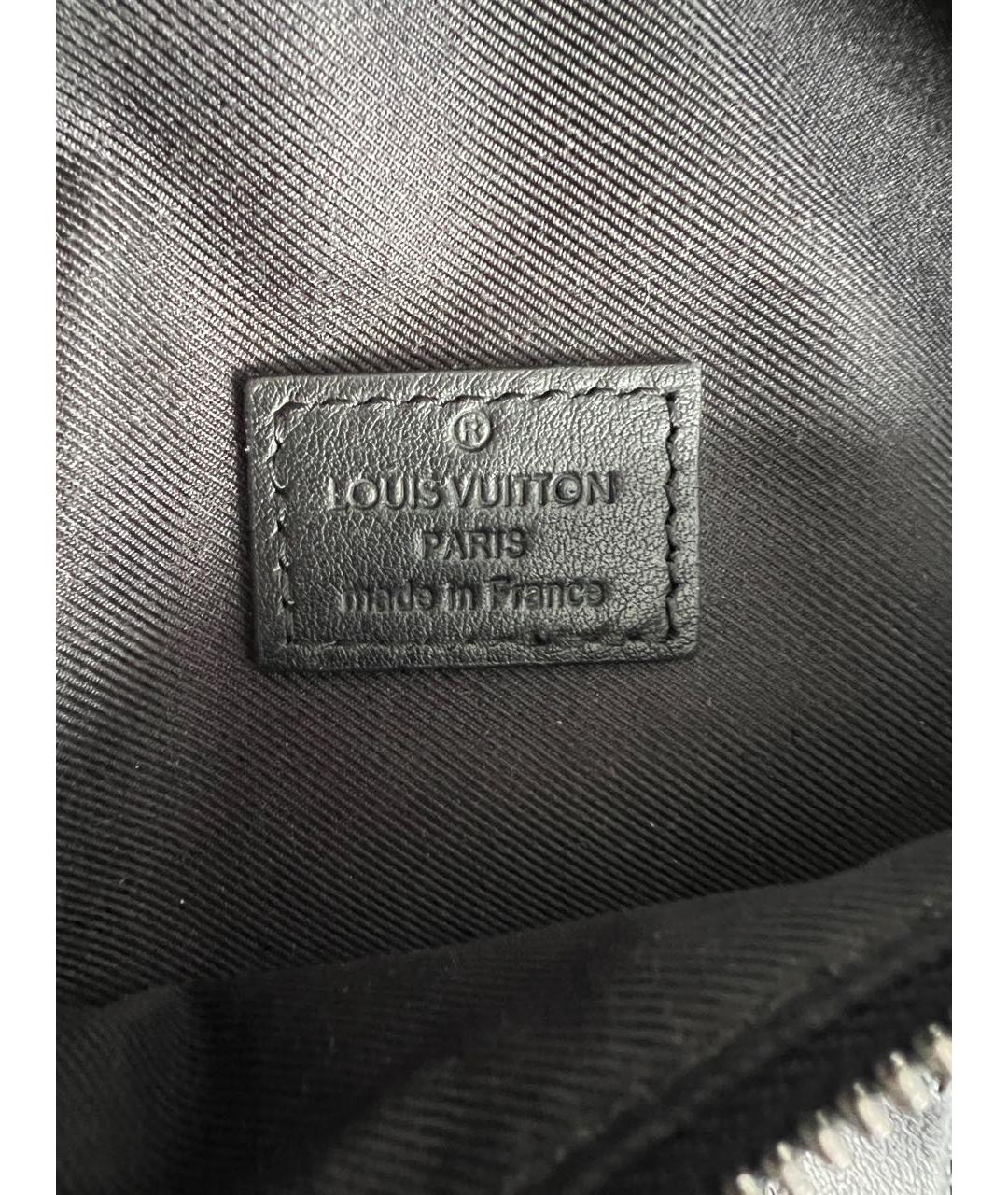 LOUIS VUITTON Черная кожаная сумка на плечо, фото 7
