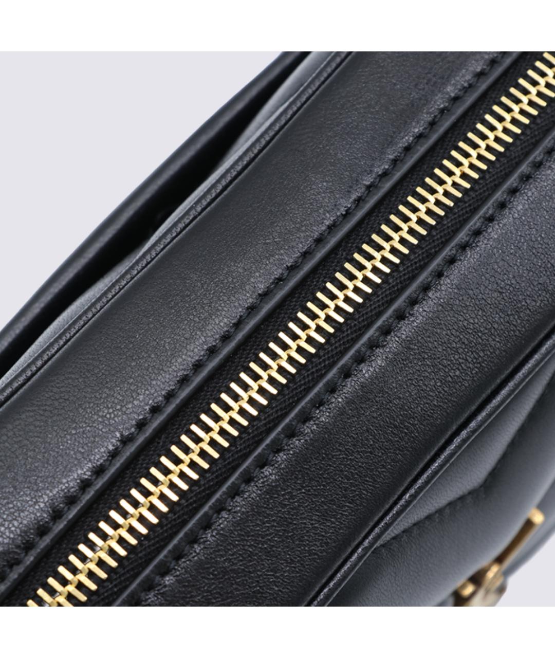 SAINT LAURENT Черная кожаная сумка через плечо, фото 4