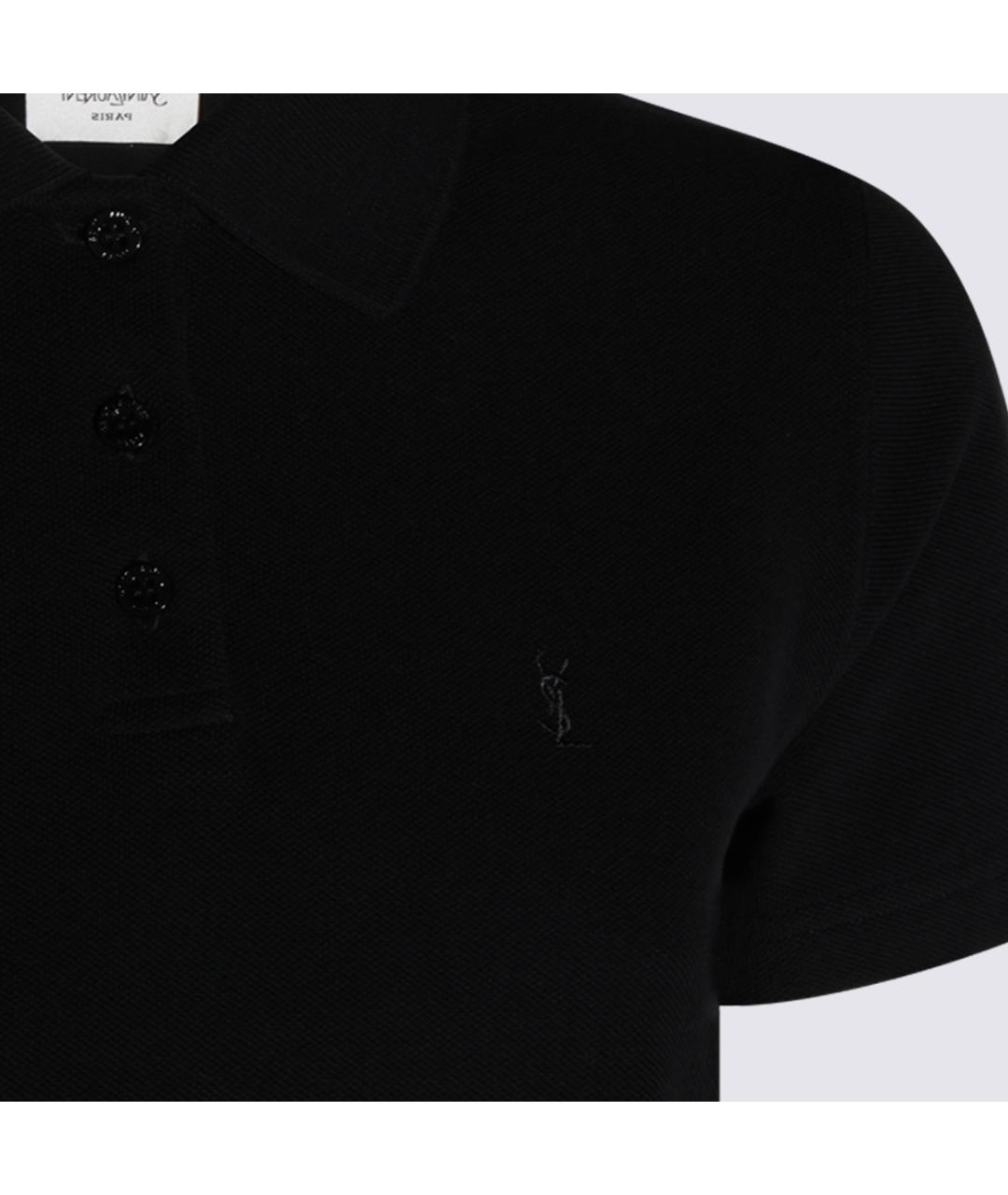 SAINT LAURENT Черная хлопковая футболка, фото 3