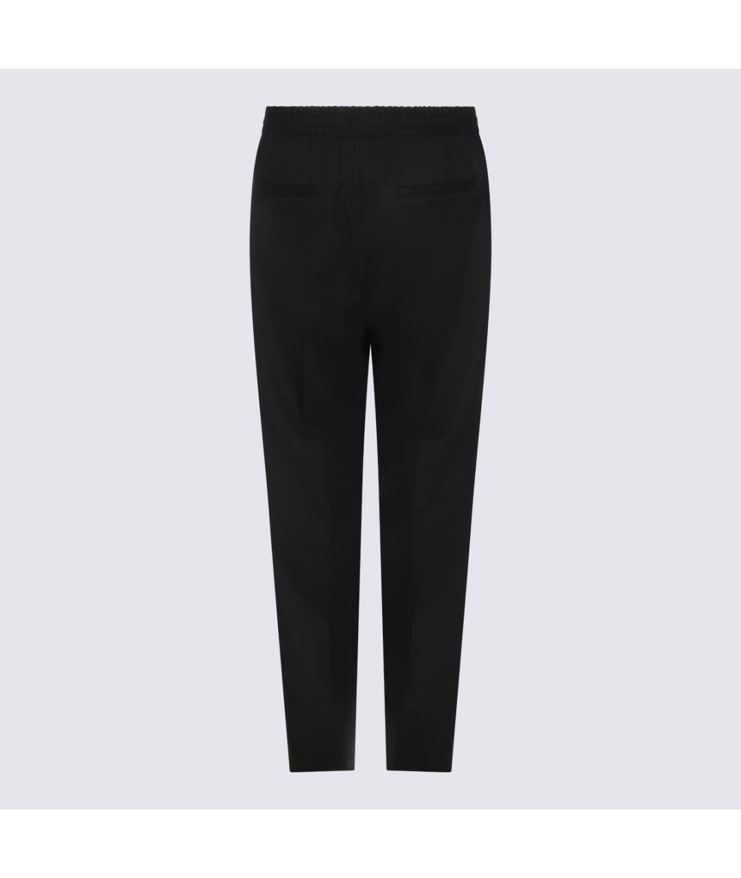 BRUNELLO CUCINELLI Черные шерстяные повседневные брюки, фото 2