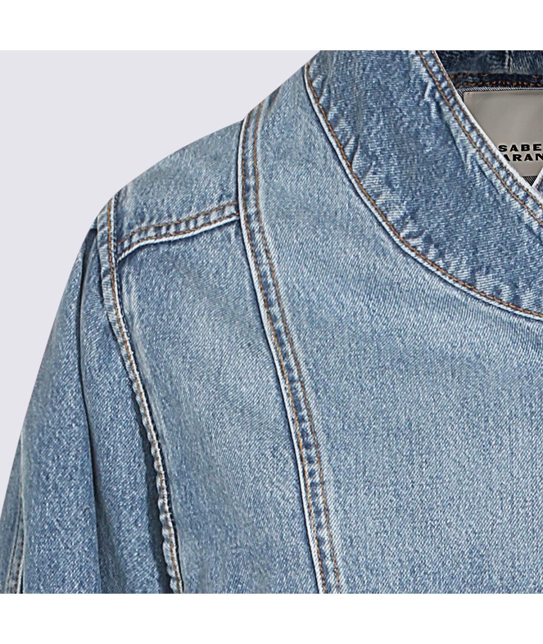 ISABEL MARANT ETOILE Голубая хлопковая куртка, фото 4