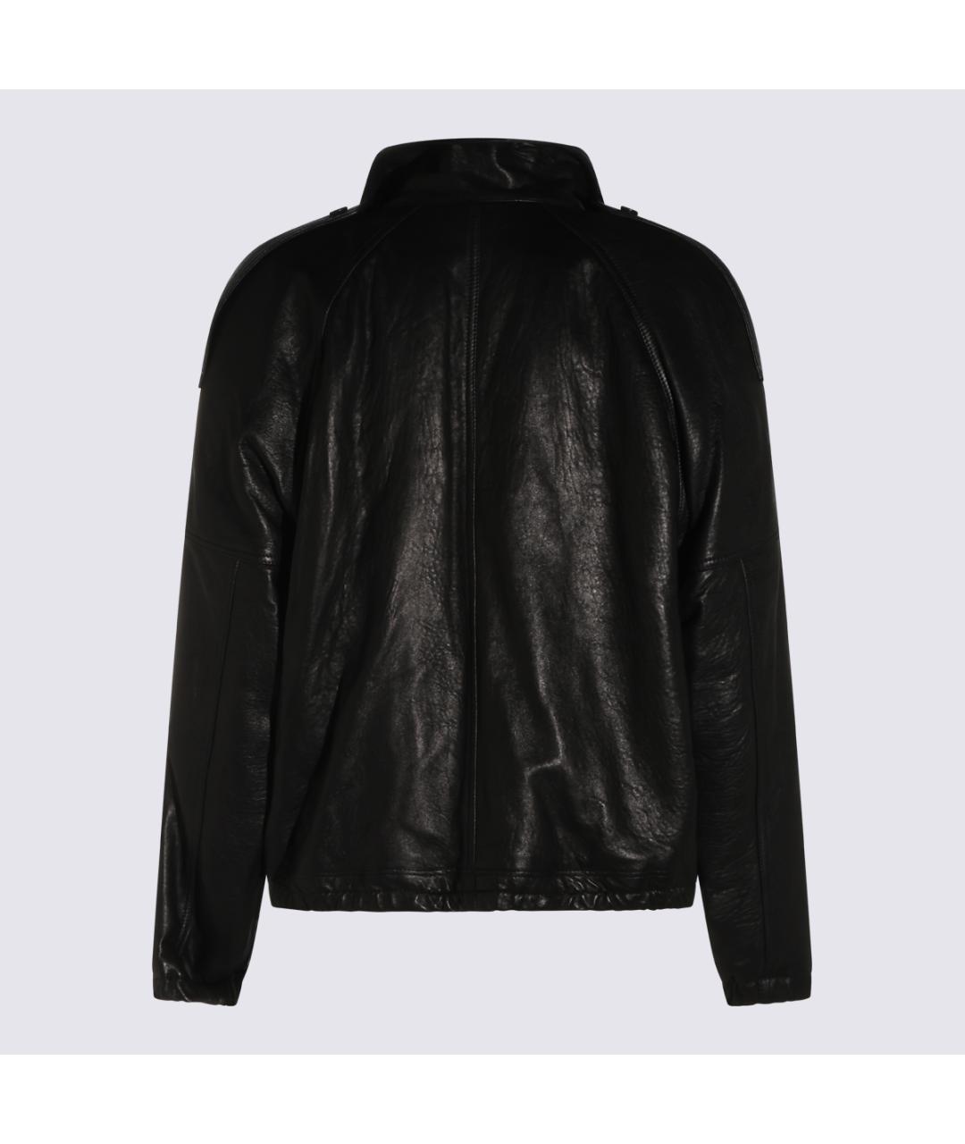 SAINT LAURENT Черная кожаная куртка, фото 2