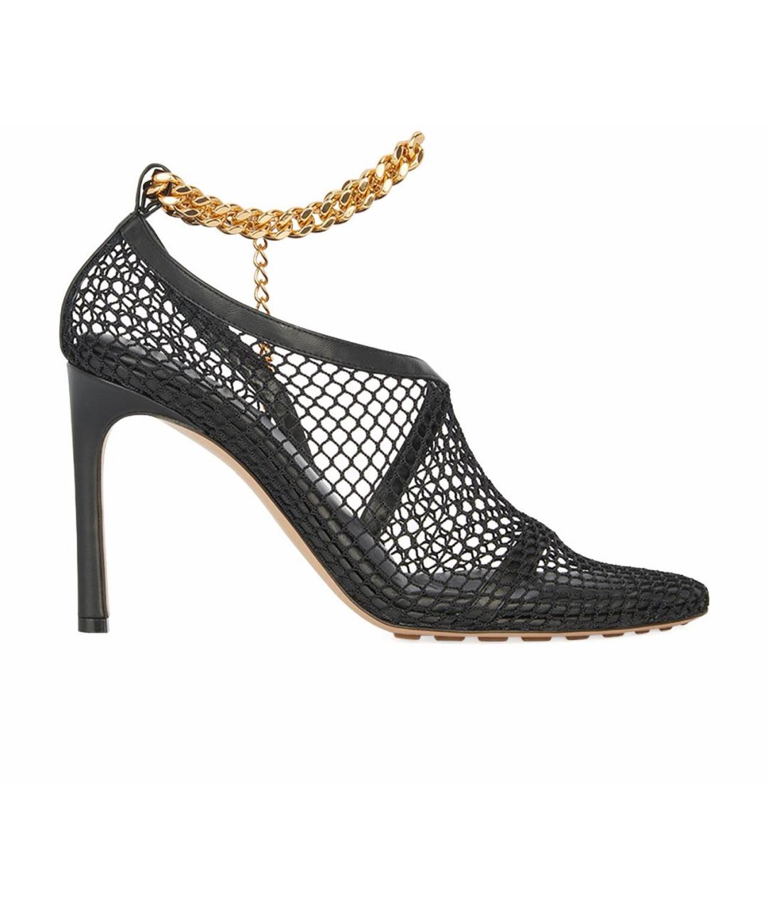 BOTTEGA VENETA Черные кожаные босоножки, фото 9
