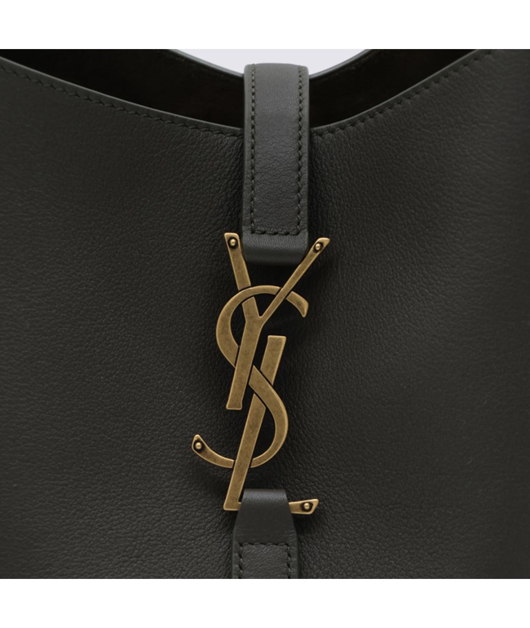 SAINT LAURENT Зеленая кожаная сумка через плечо, фото 4