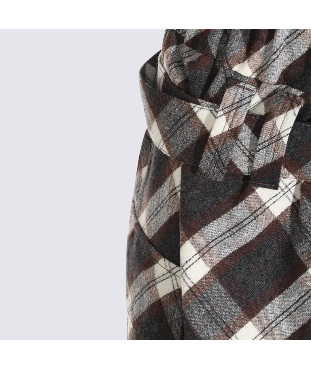 BRUNELLO CUCINELLI Мульти шерстяная юбка мини, фото 4