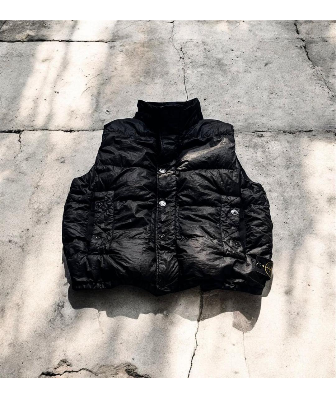STONE ISLAND Черный жилет, фото 3