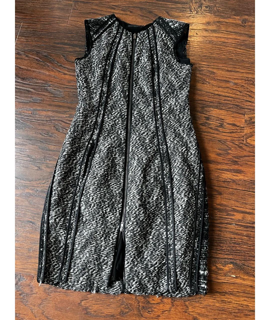 DKNY Серое шерстяное повседневное платье, фото 2