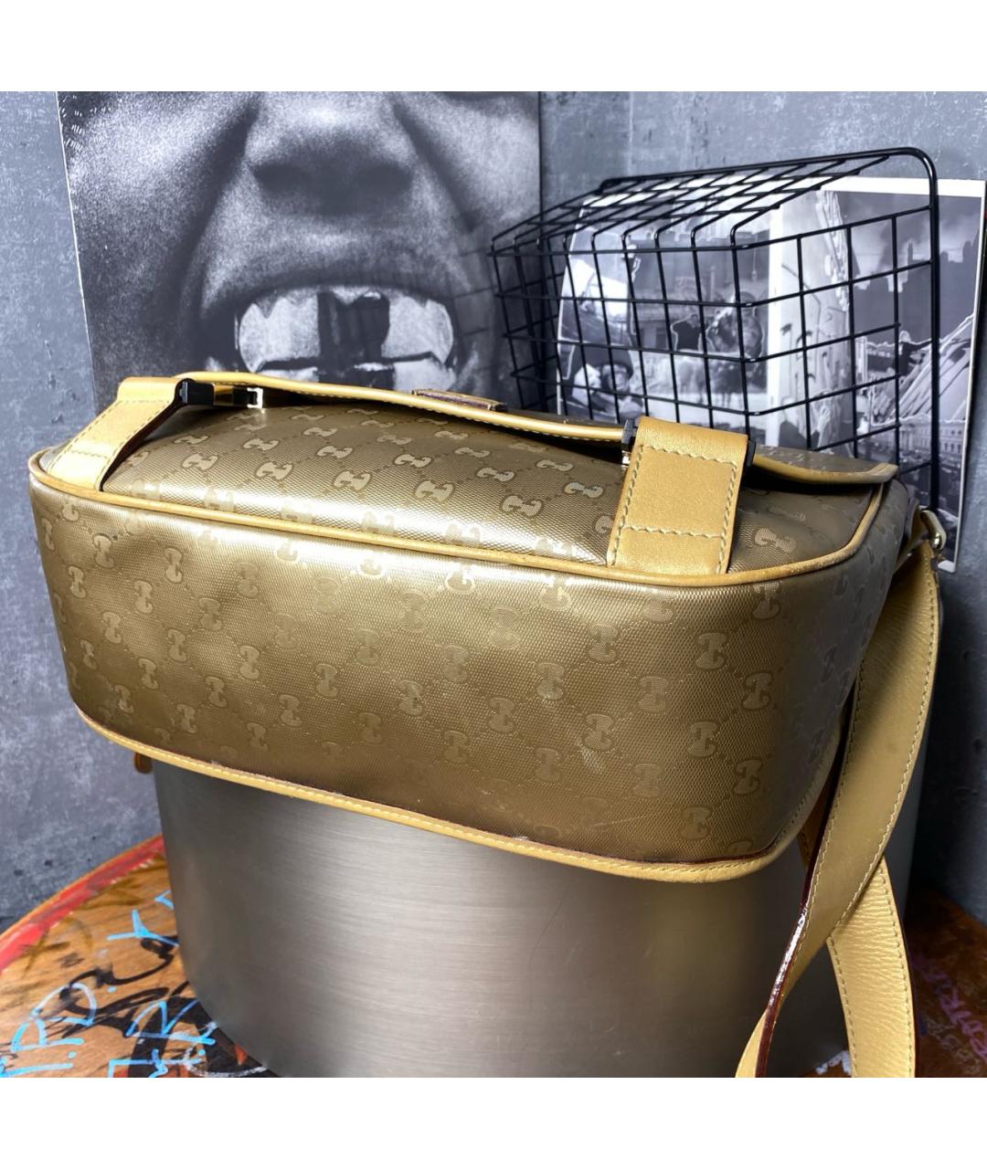 GUCCI Золотая сумка на плечо, фото 4