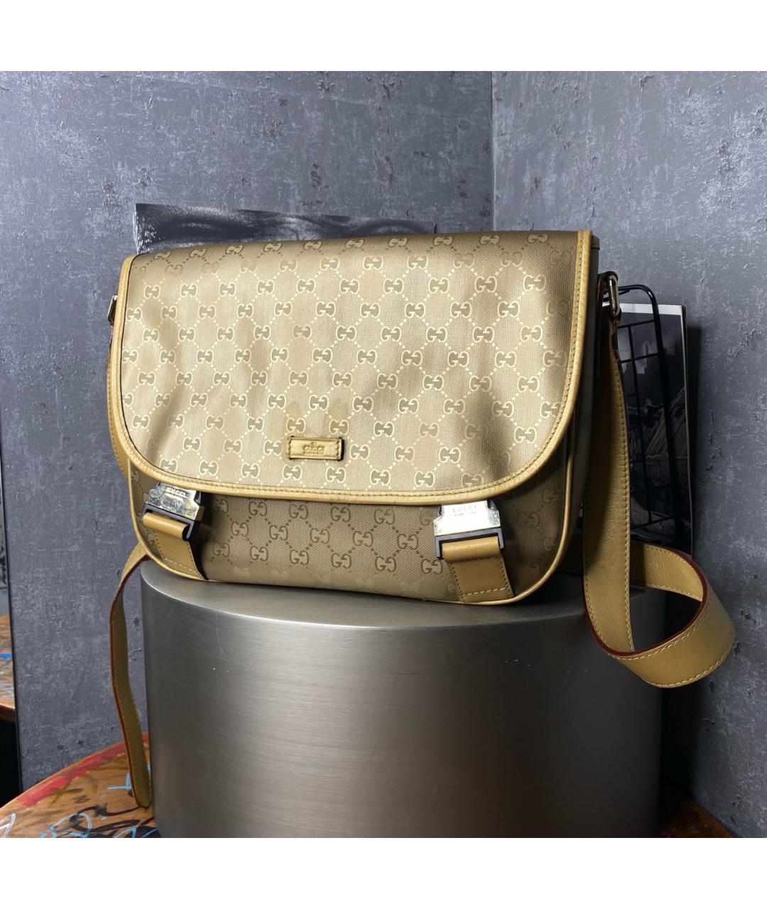 GUCCI Золотая сумка на плечо, фото 9