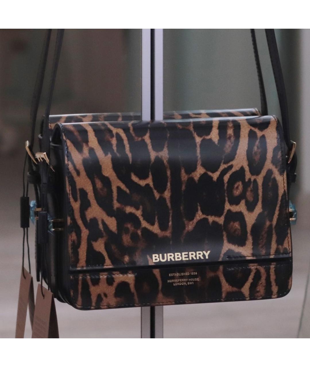 BURBERRY Коричневая кожаная сумка через плечо, фото 4