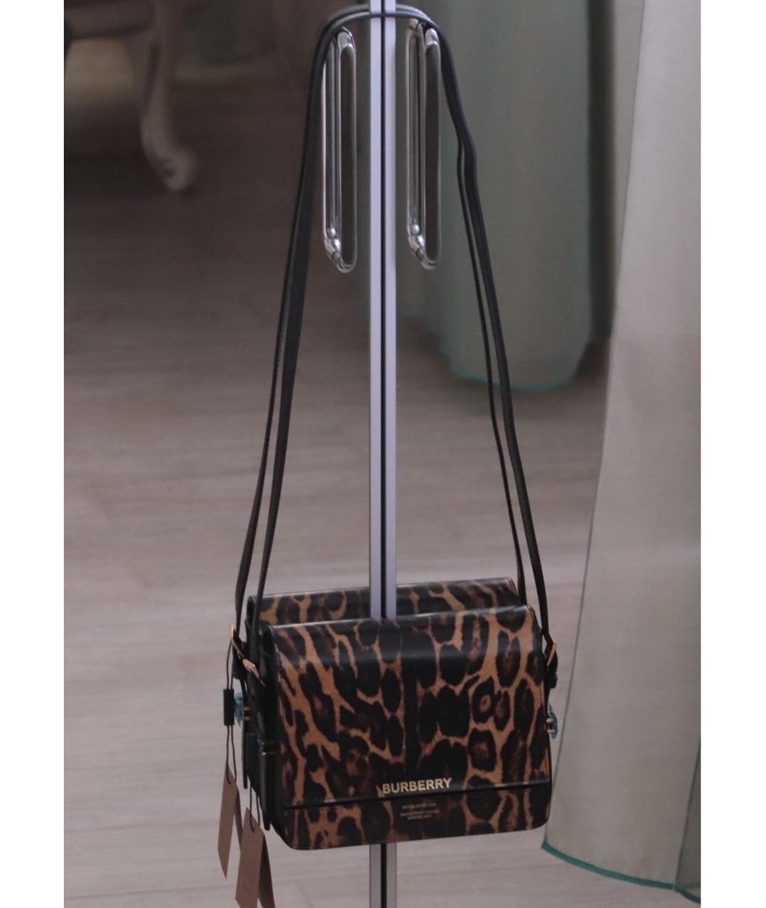 BURBERRY Коричневая кожаная сумка через плечо, фото 3