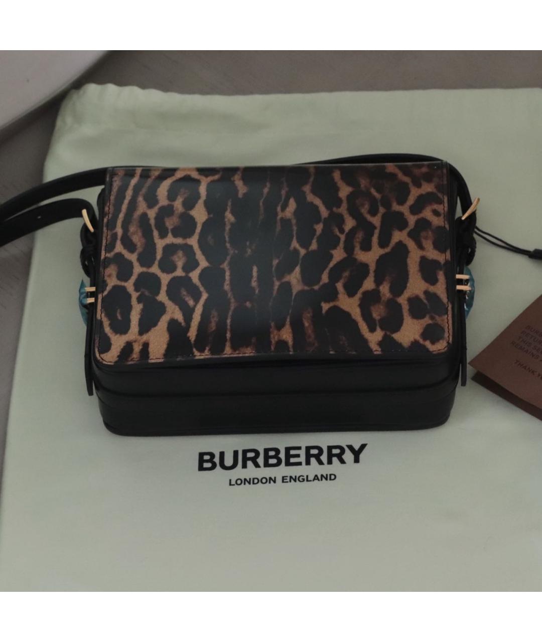 BURBERRY Коричневая кожаная сумка через плечо, фото 6