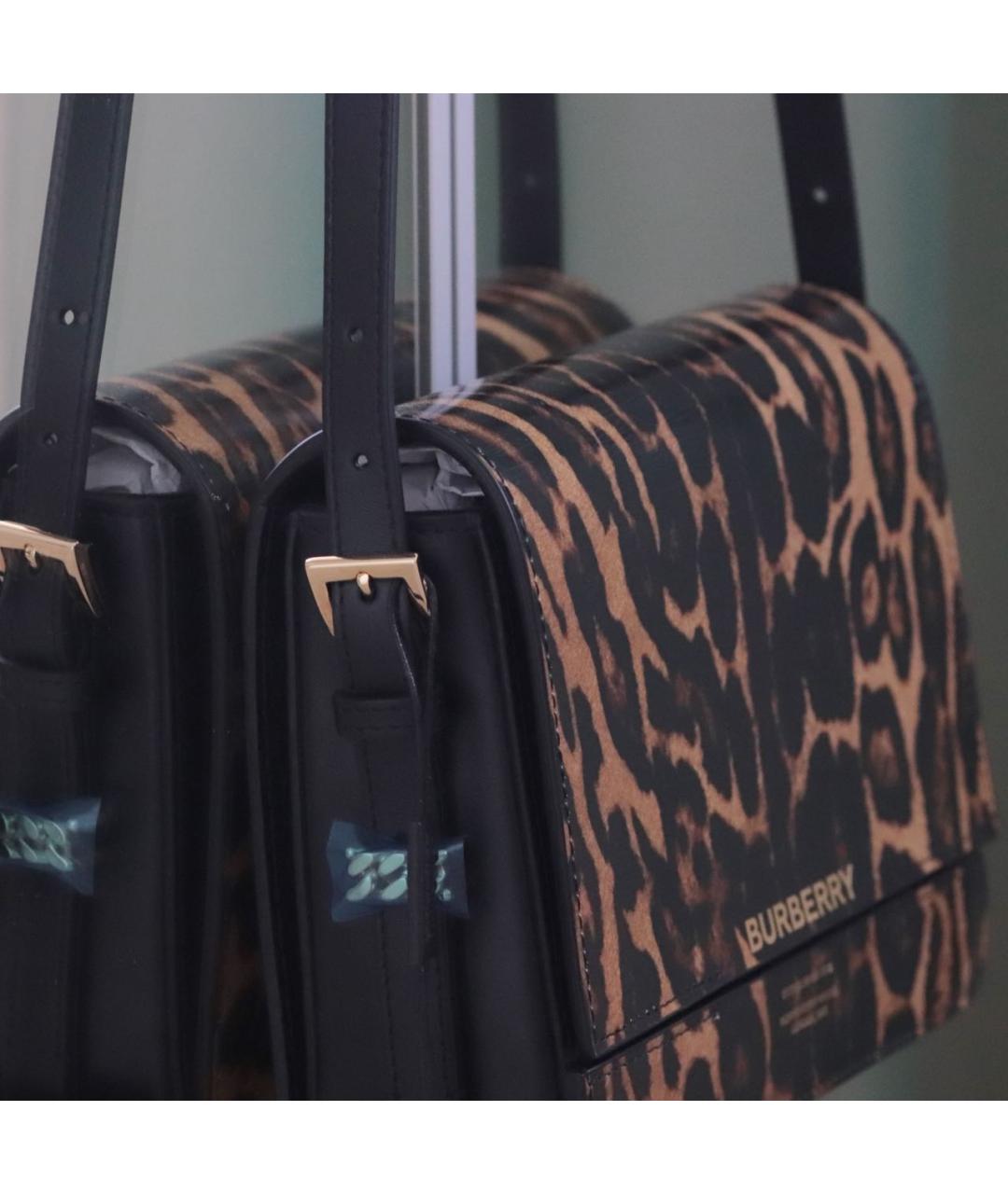 BURBERRY Коричневая кожаная сумка через плечо, фото 5