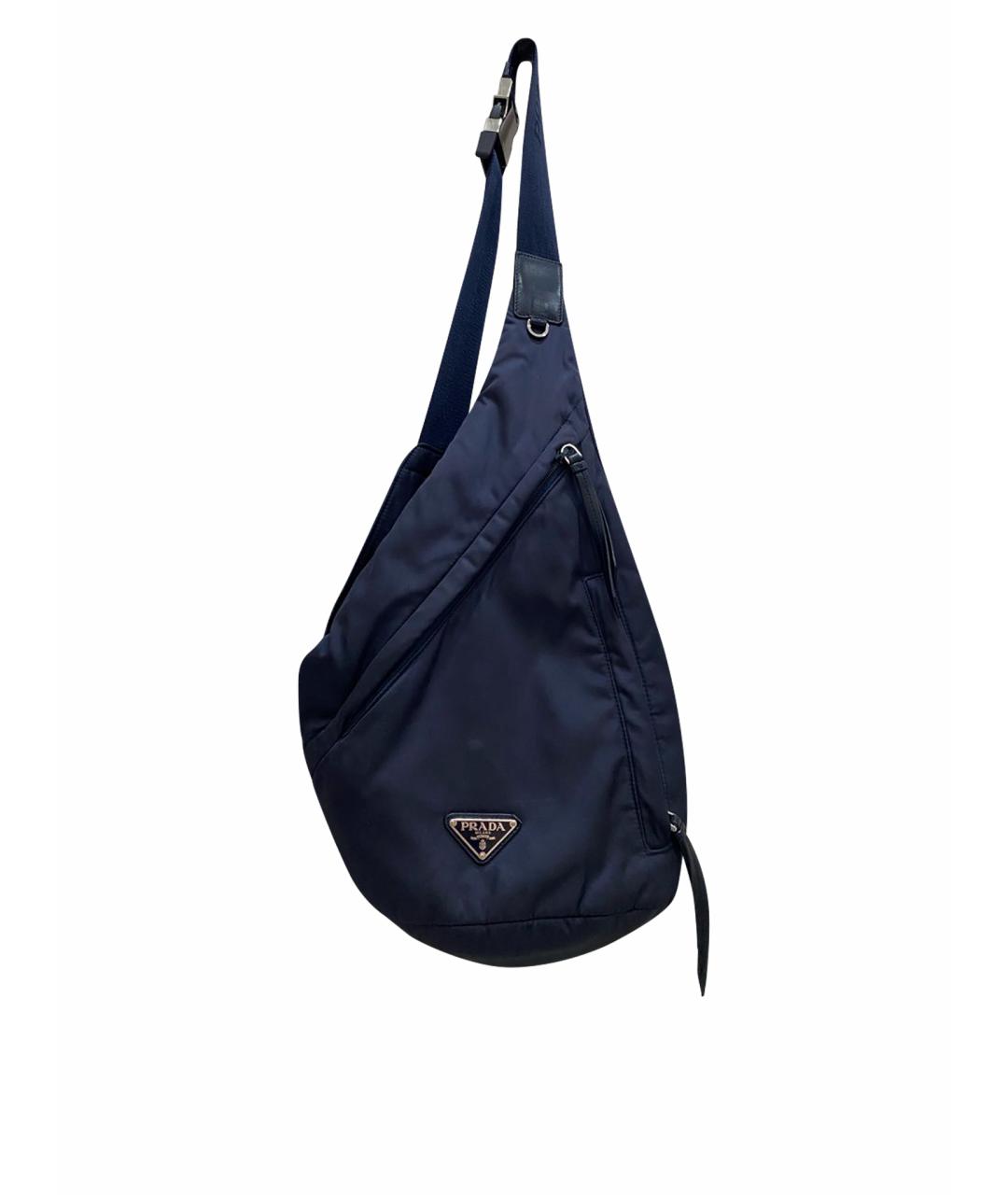 PRADA Темно-синяя сумка на плечо, фото 1